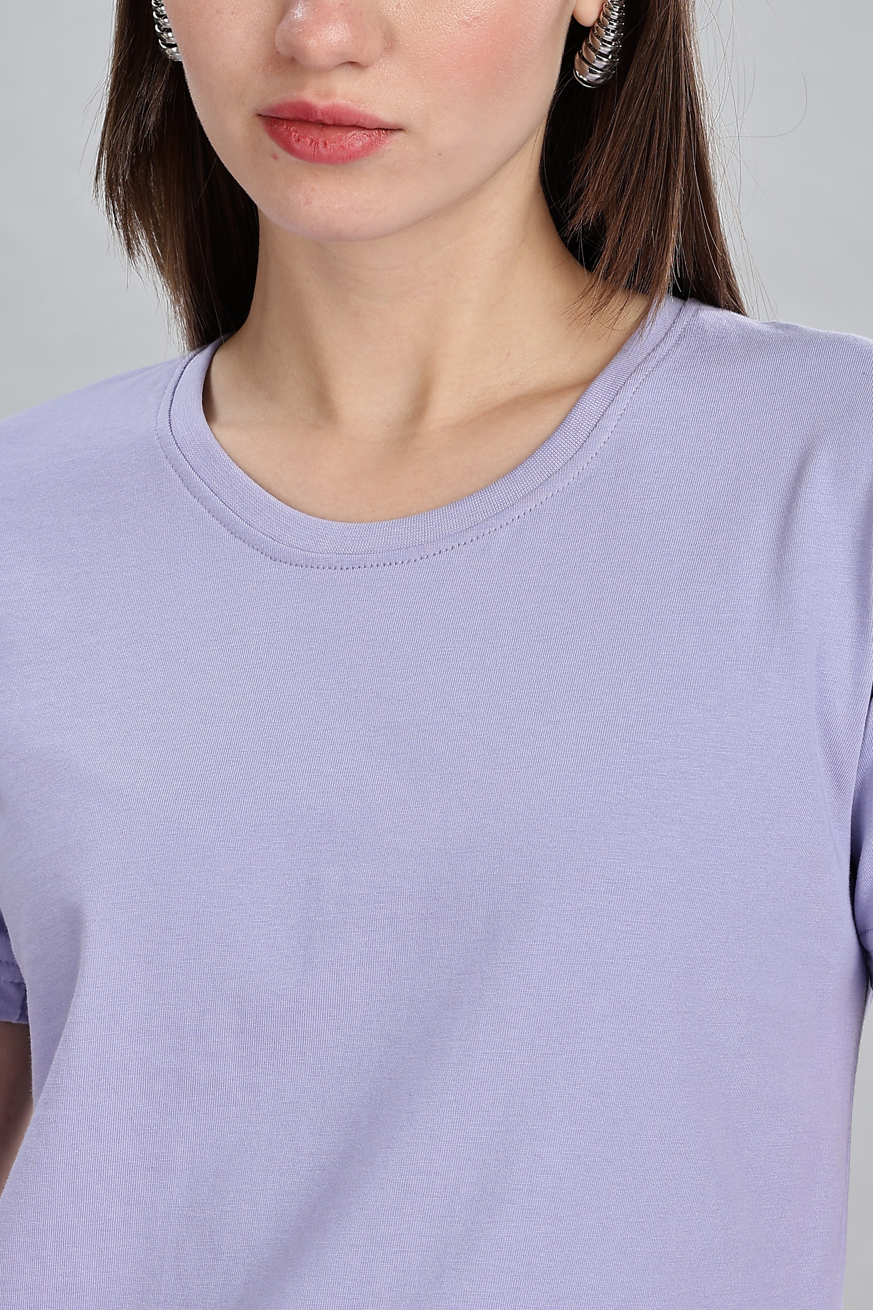 Sky Blue Pure Cotton Crop Top