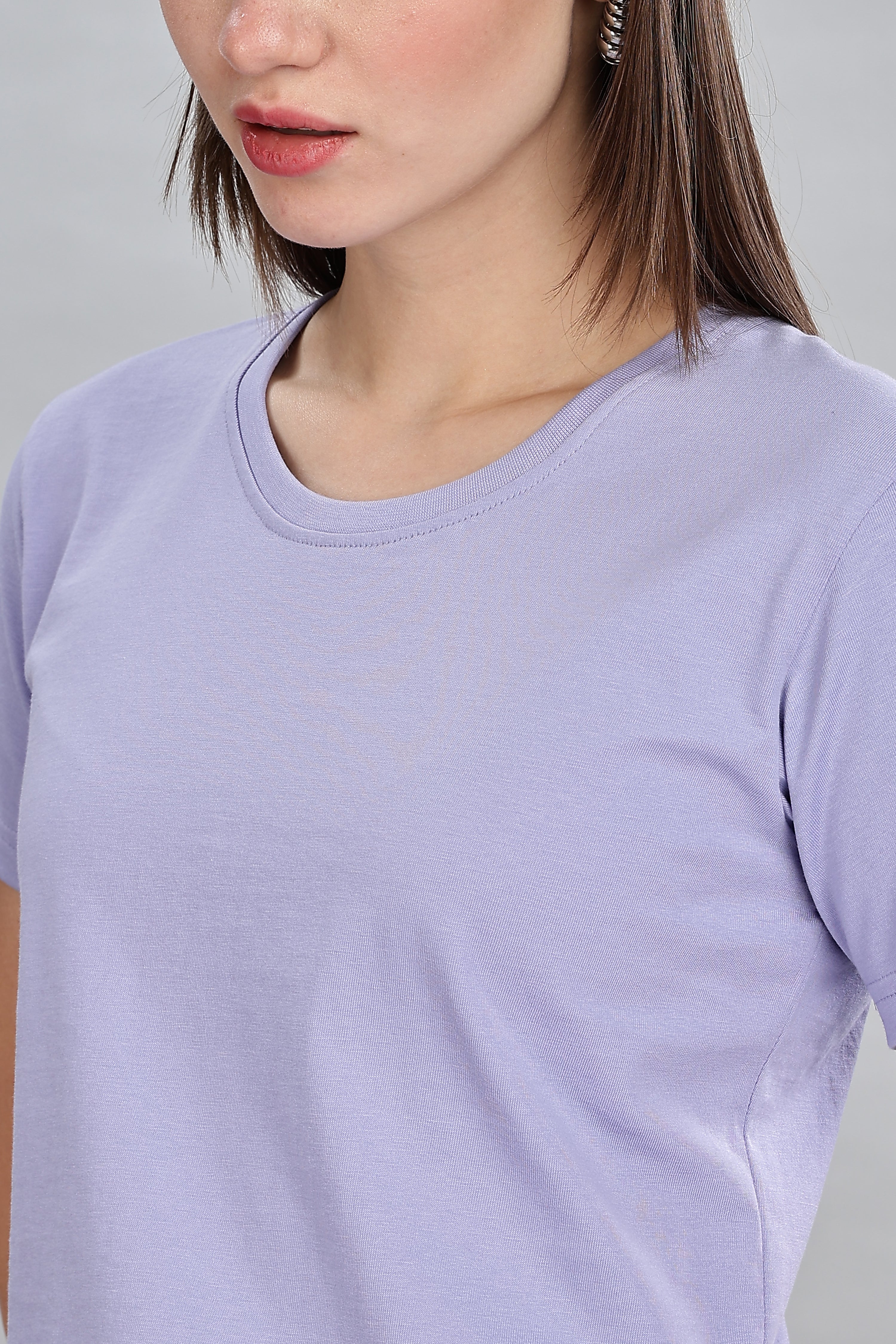 Sky Blue Pure Cotton Crop Top