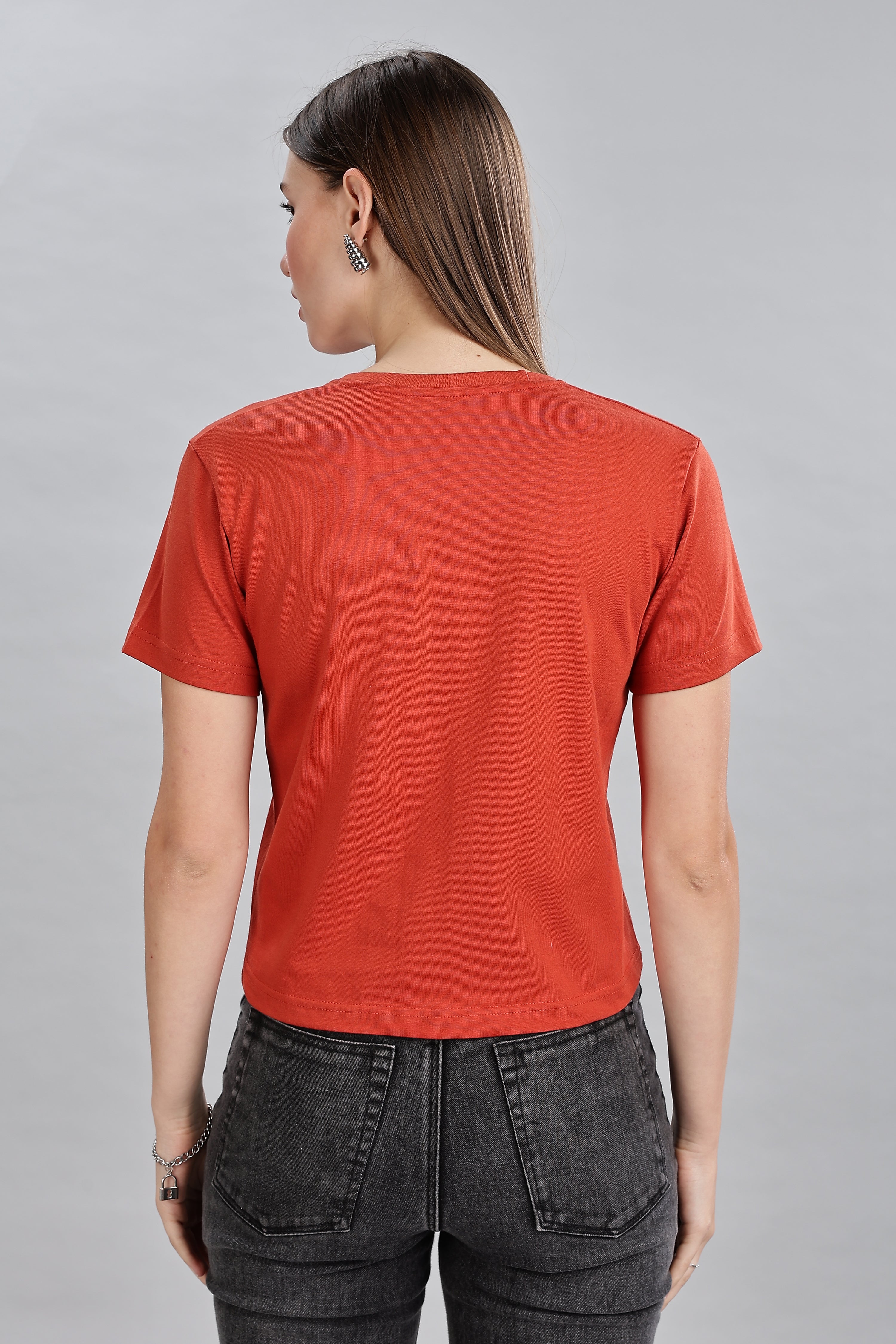 Rust Orange Crop Top