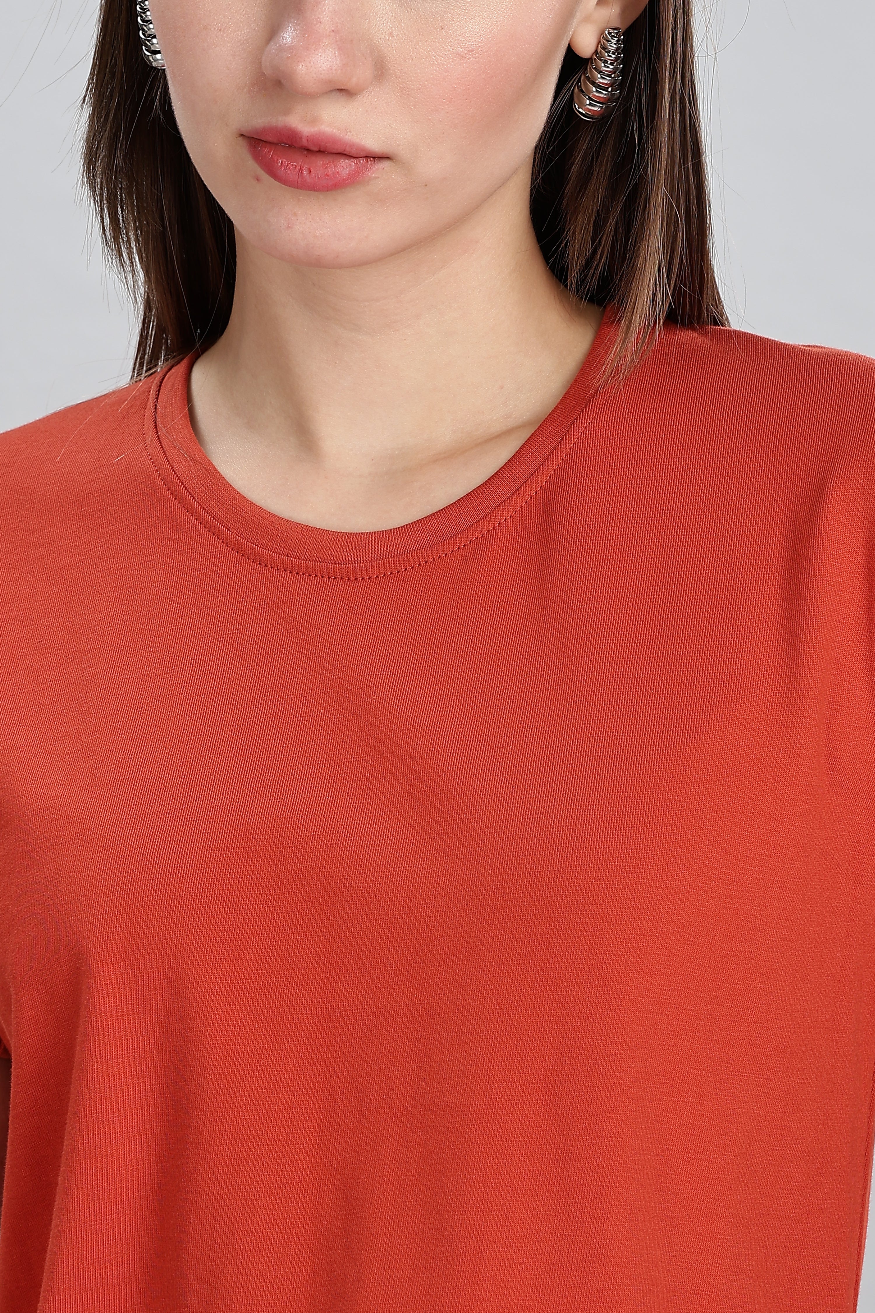 Rust Orange Crop Top