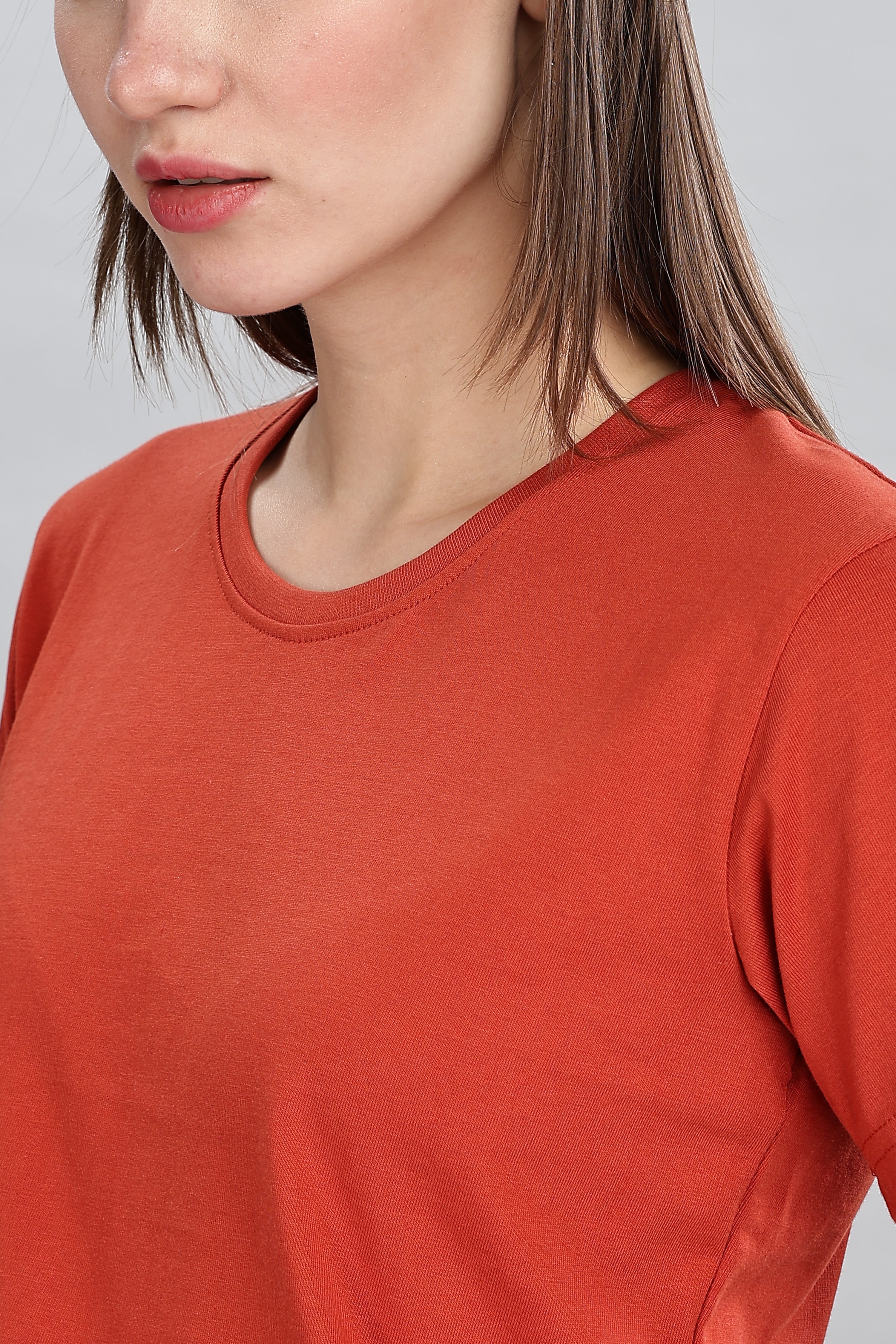 Rust Orange Crop Top