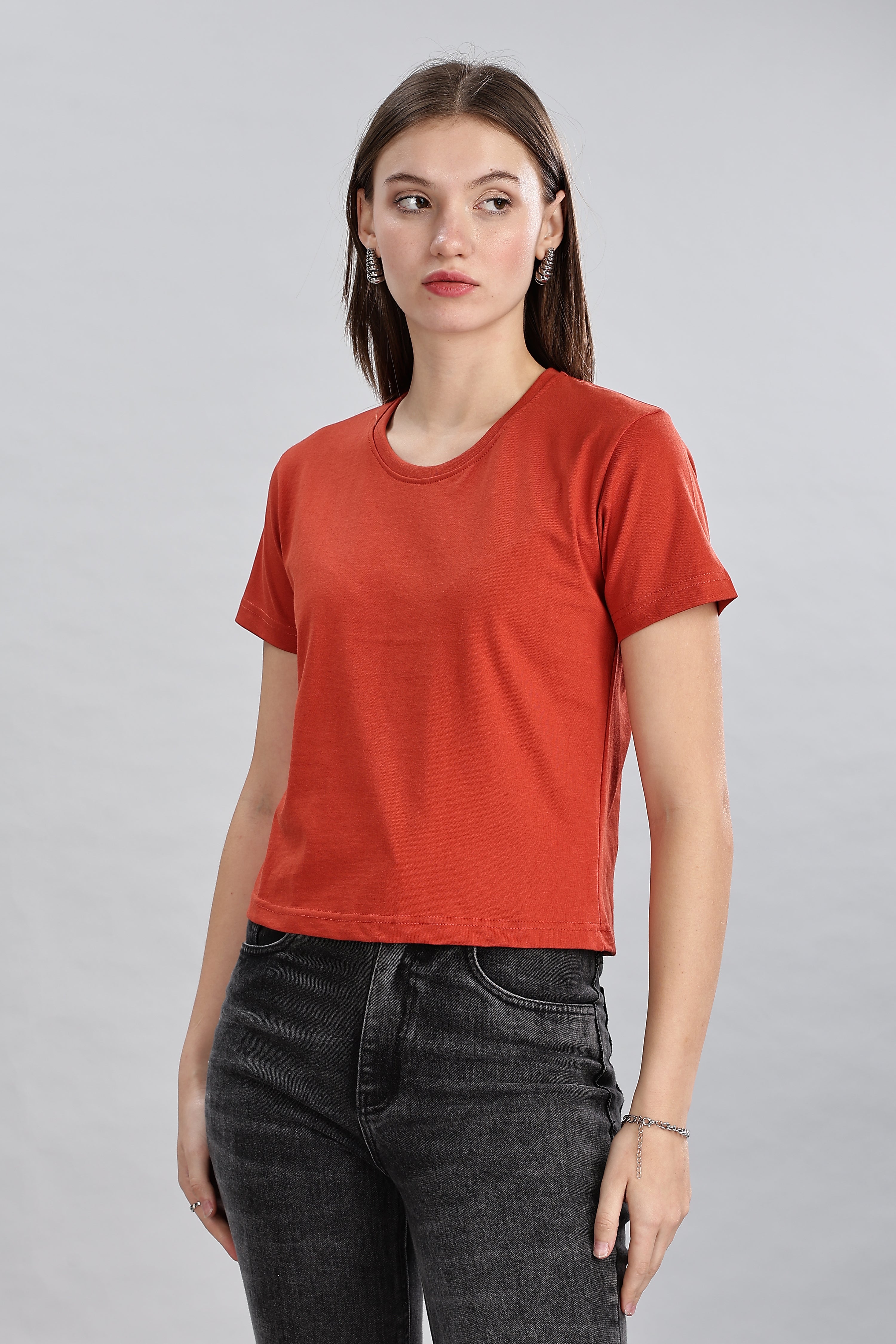 Rust Orange Crop Top
