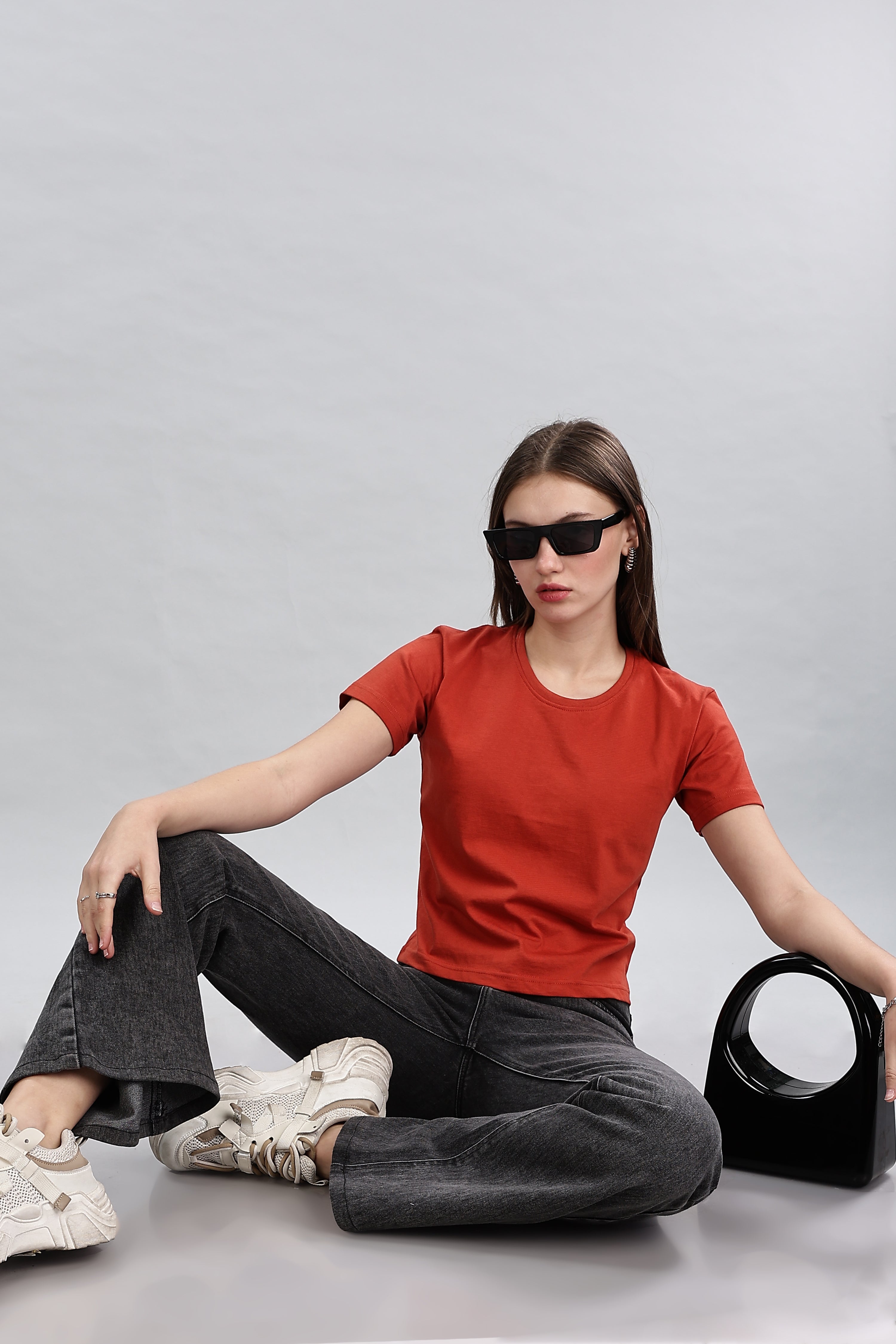 Rust Orange Crop Top