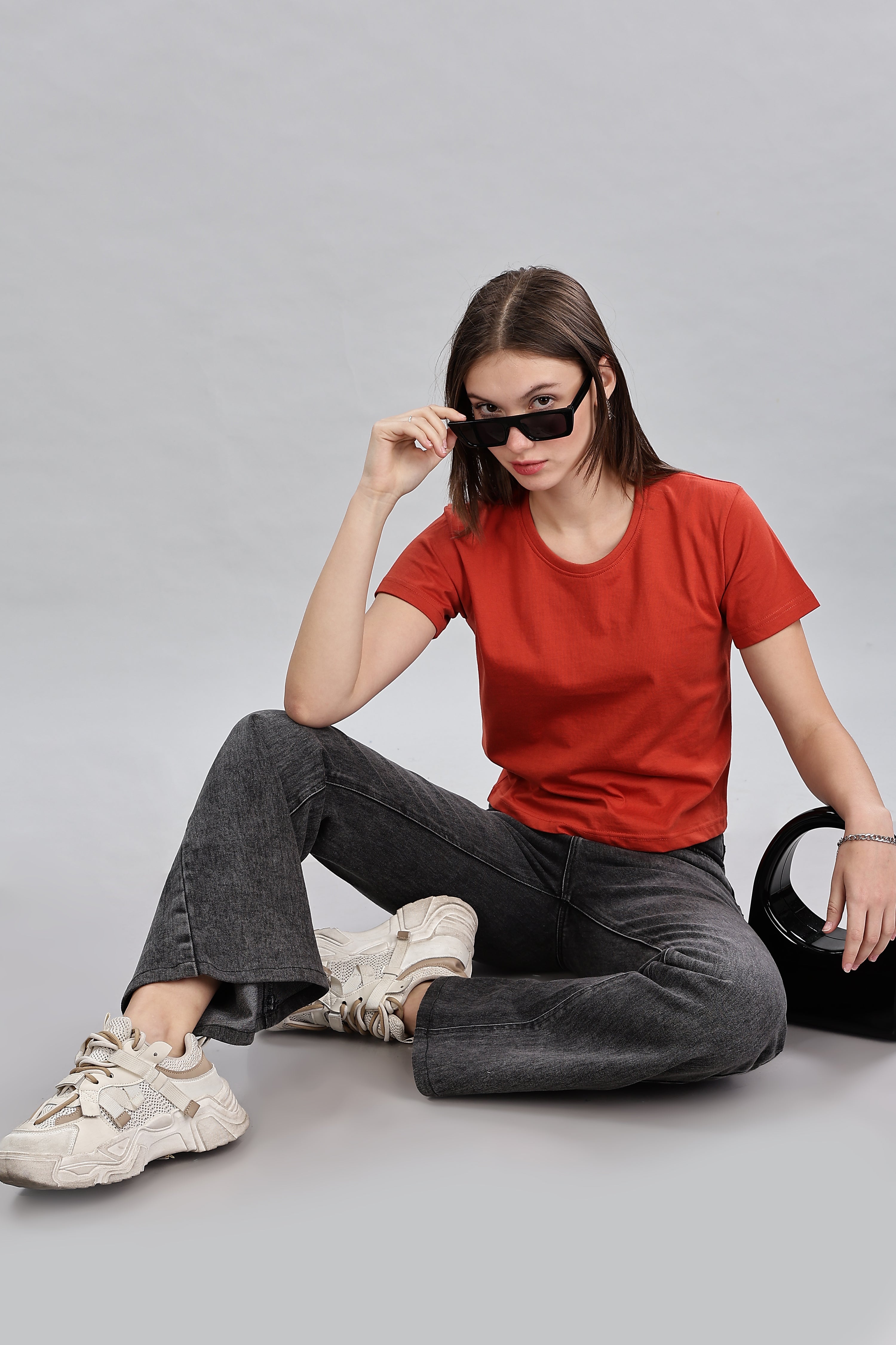 Rust Orange Crop Top