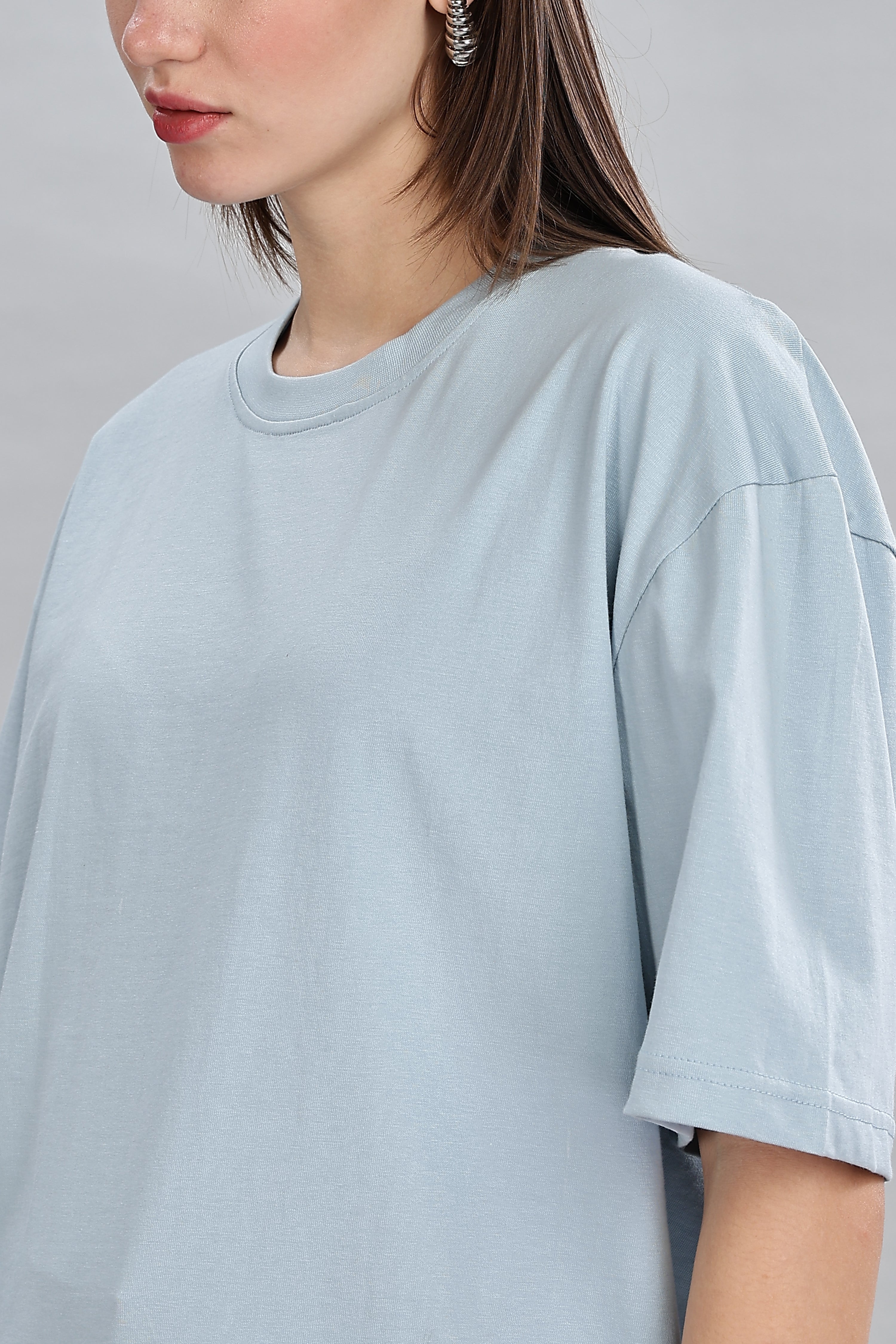 Pigeon Blue Oversized T-Shirt