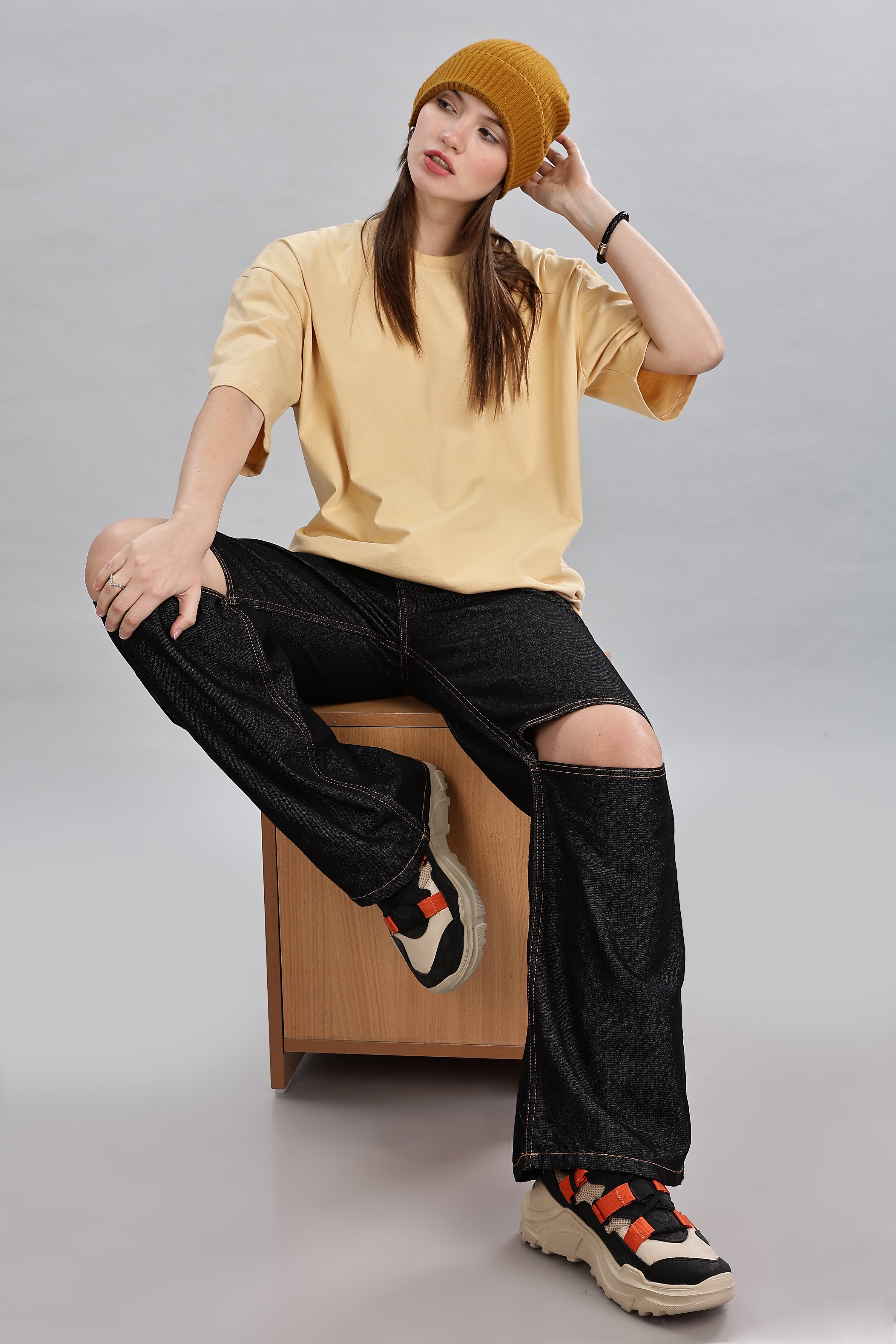 Cream Oversized T-Shirt