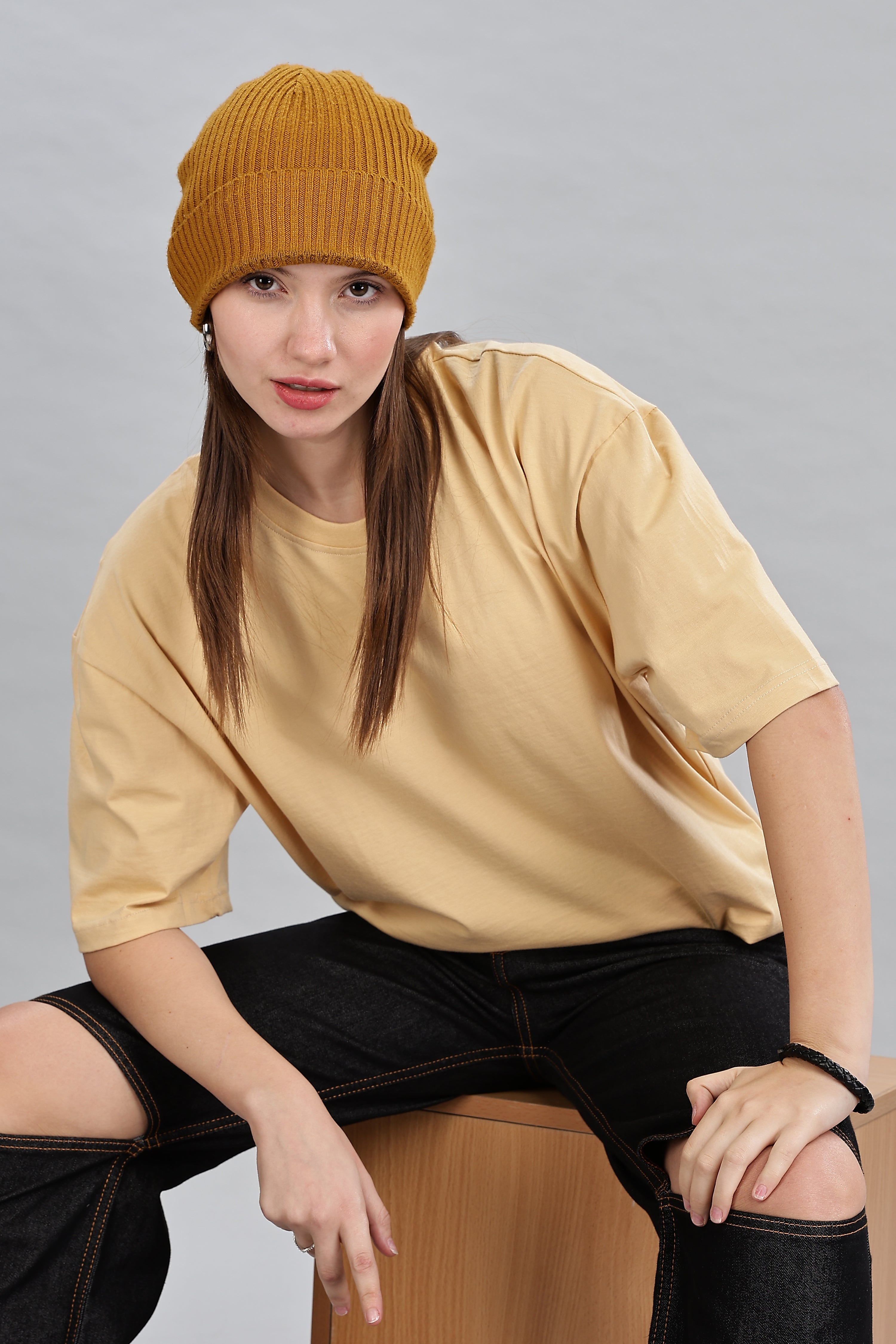 Cream Oversized T-Shirt