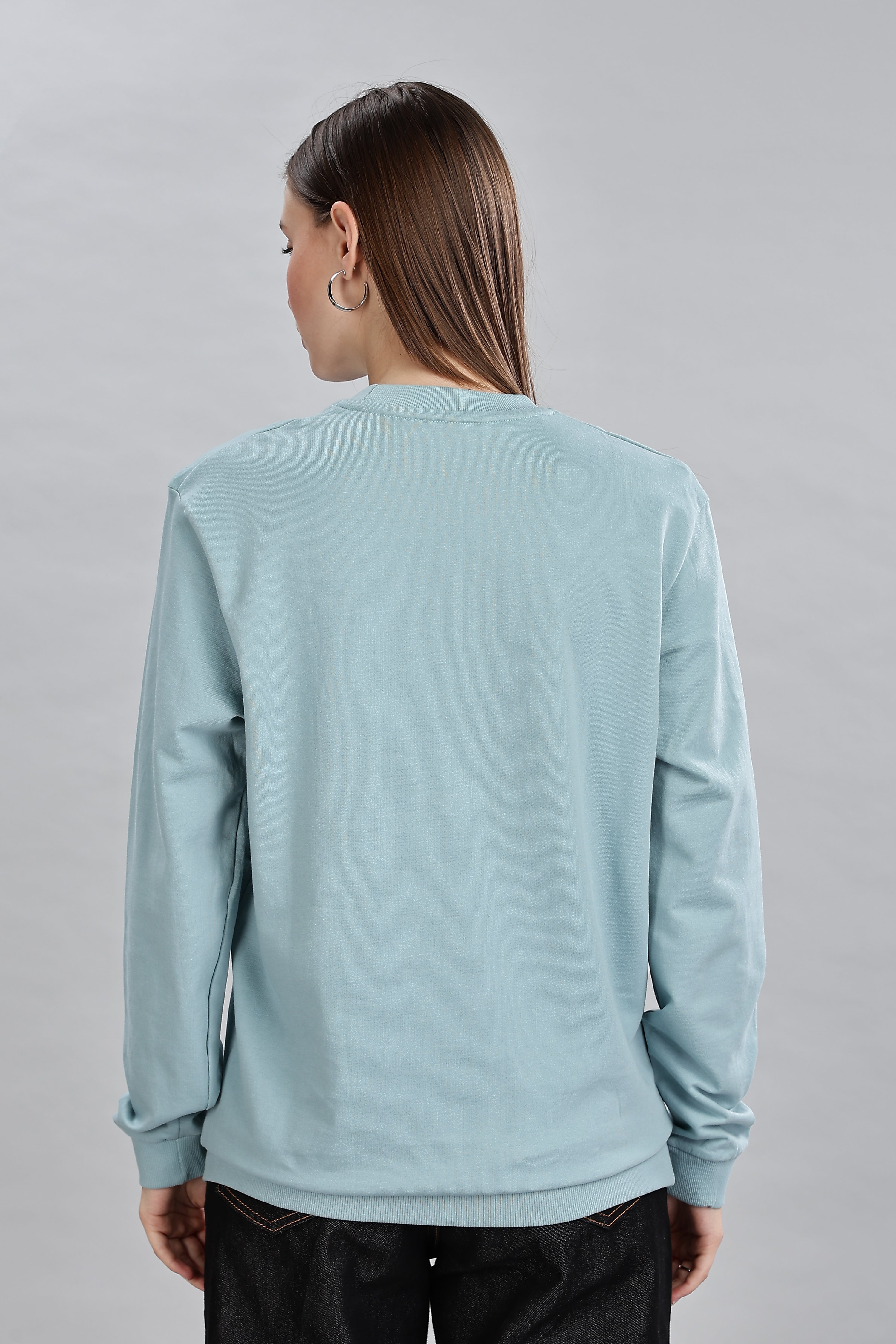 Pigeon Blue Cotton Women’s Sweatshirt
