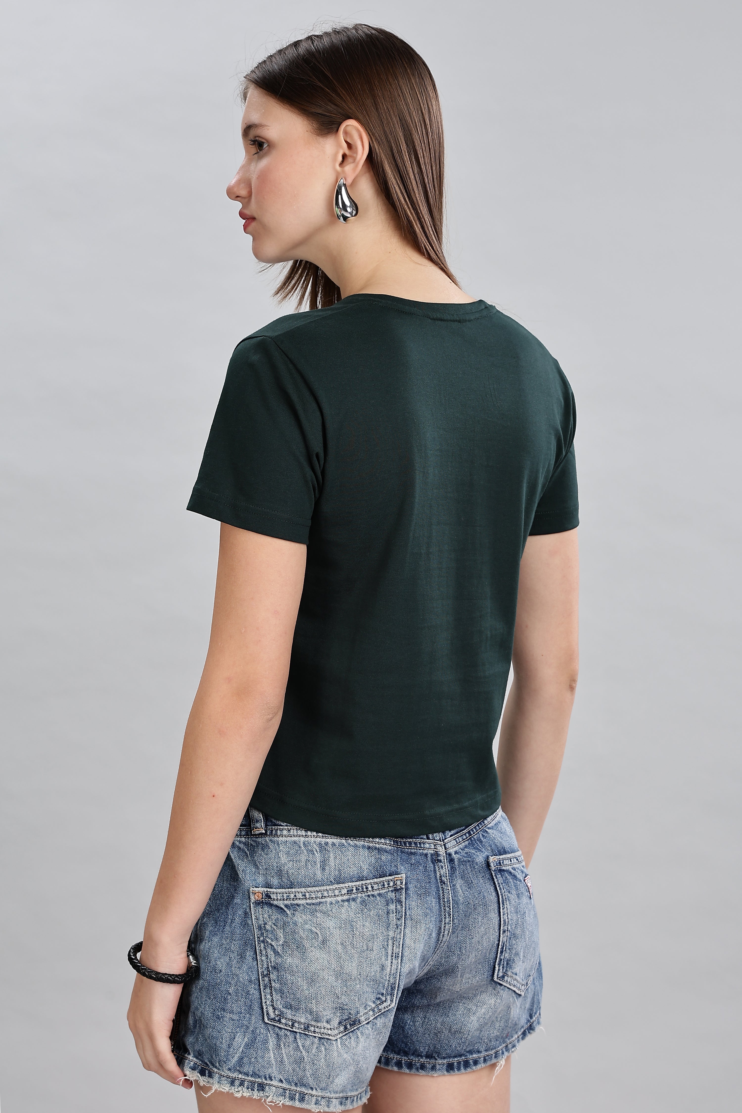 Black Pure Cotton Crop Top