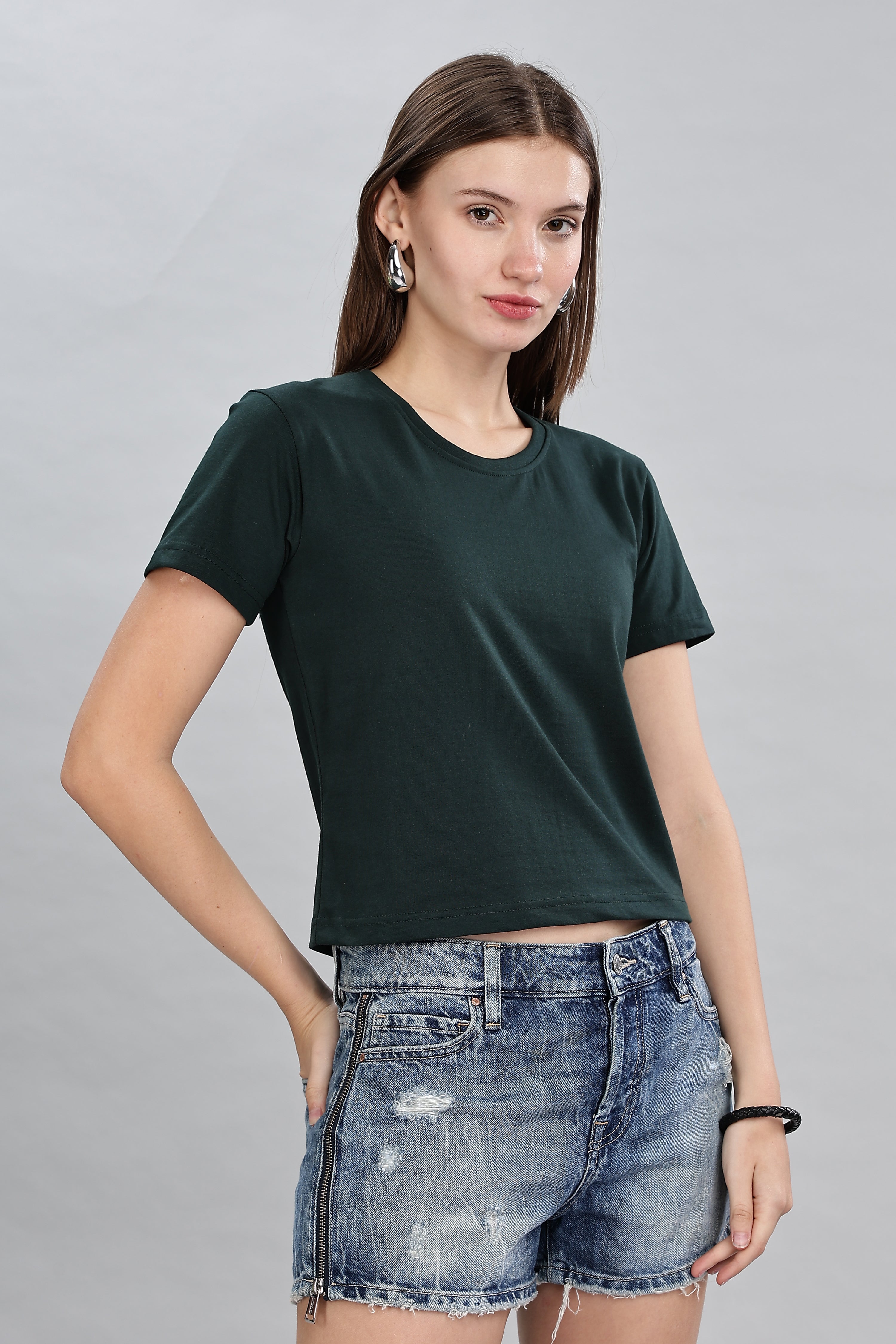 Black Pure Cotton Crop Top