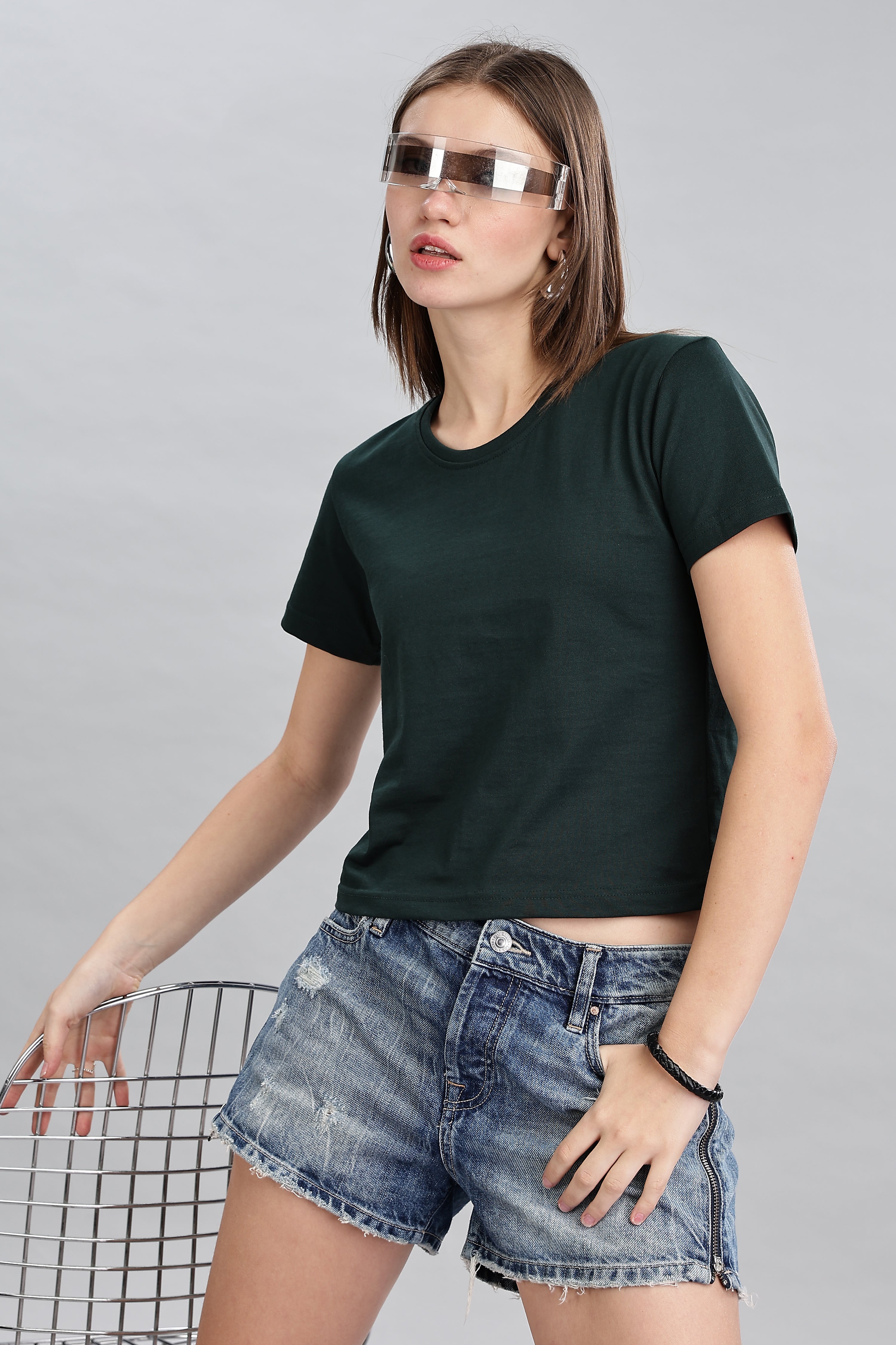 Black Pure Cotton Crop Top