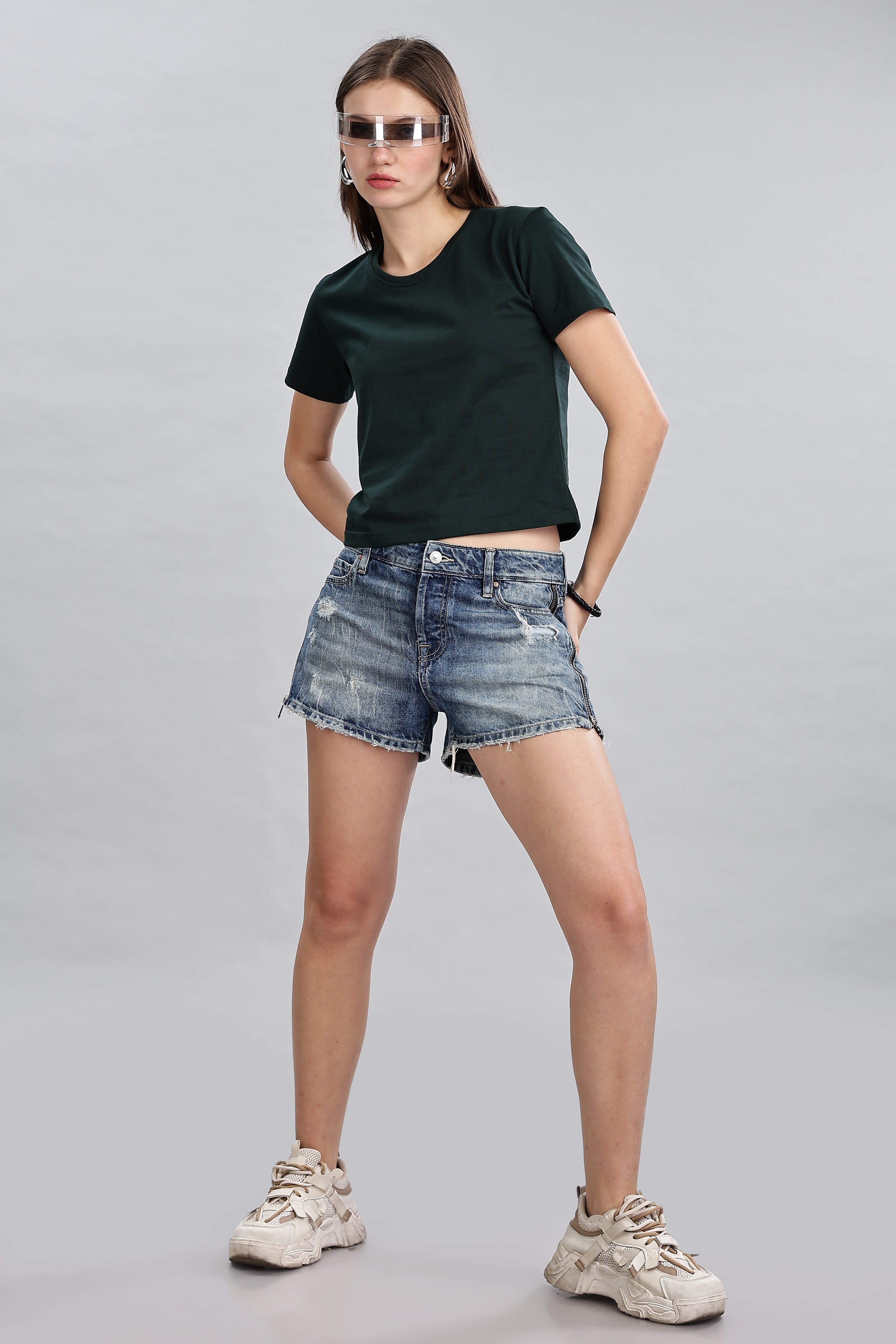 Black Pure Cotton Crop Top