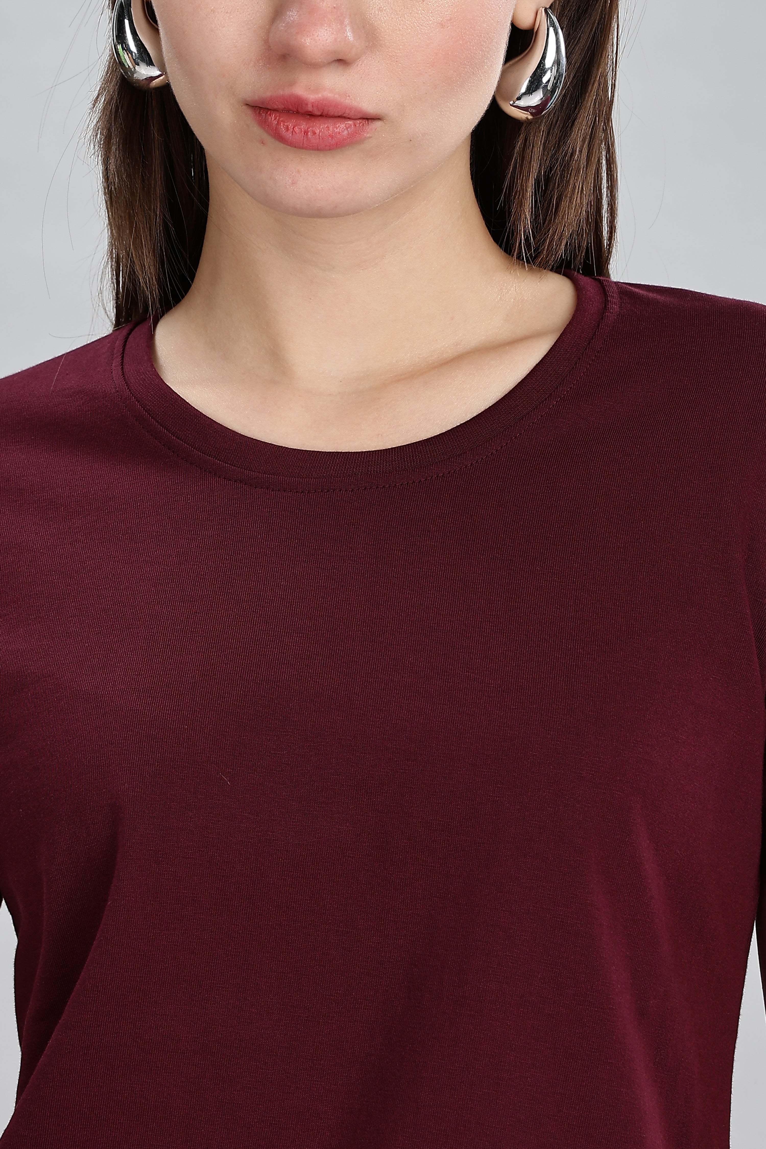 Burgundy Crop Top