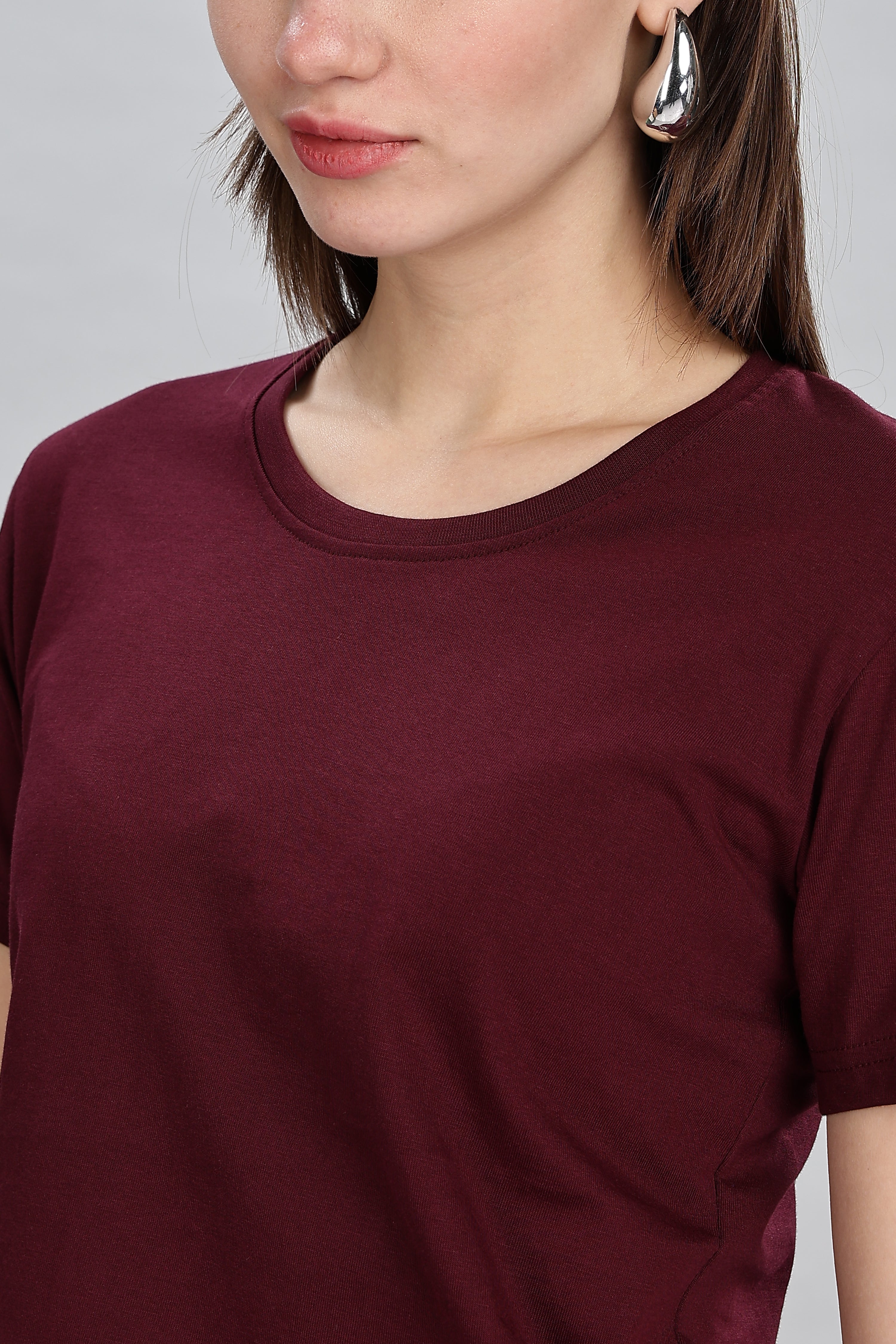 Burgundy Crop Top