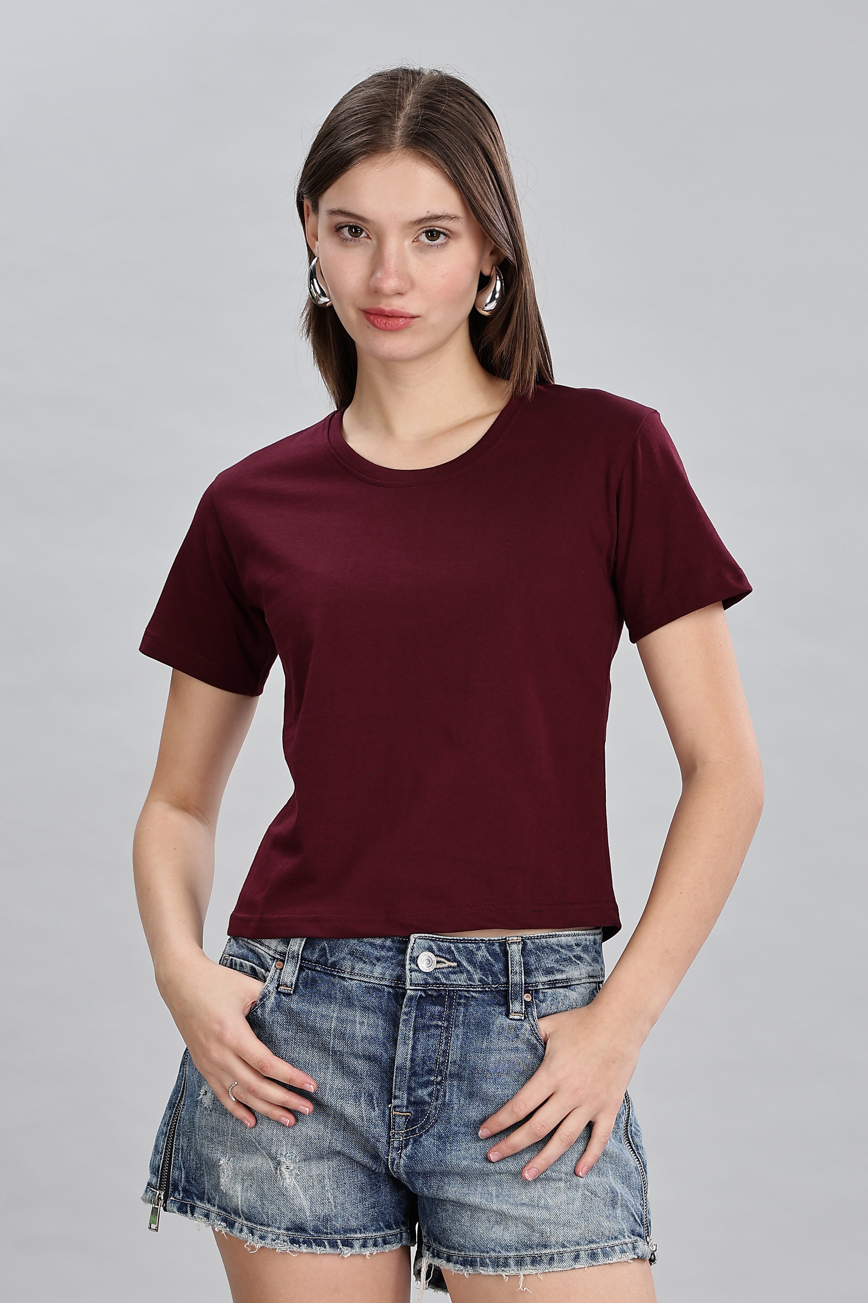 Burgundy Crop Top