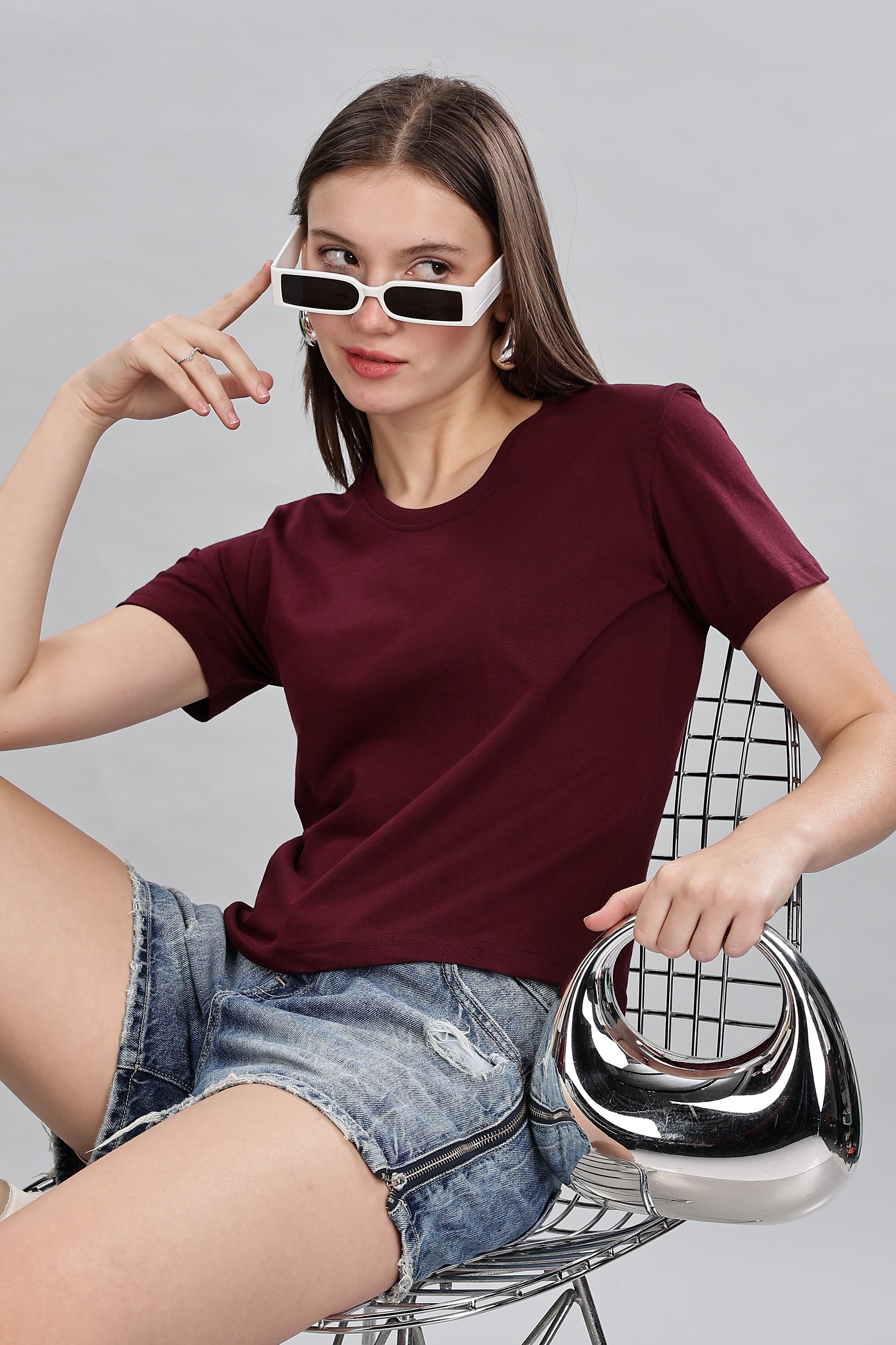 Burgundy Crop Top