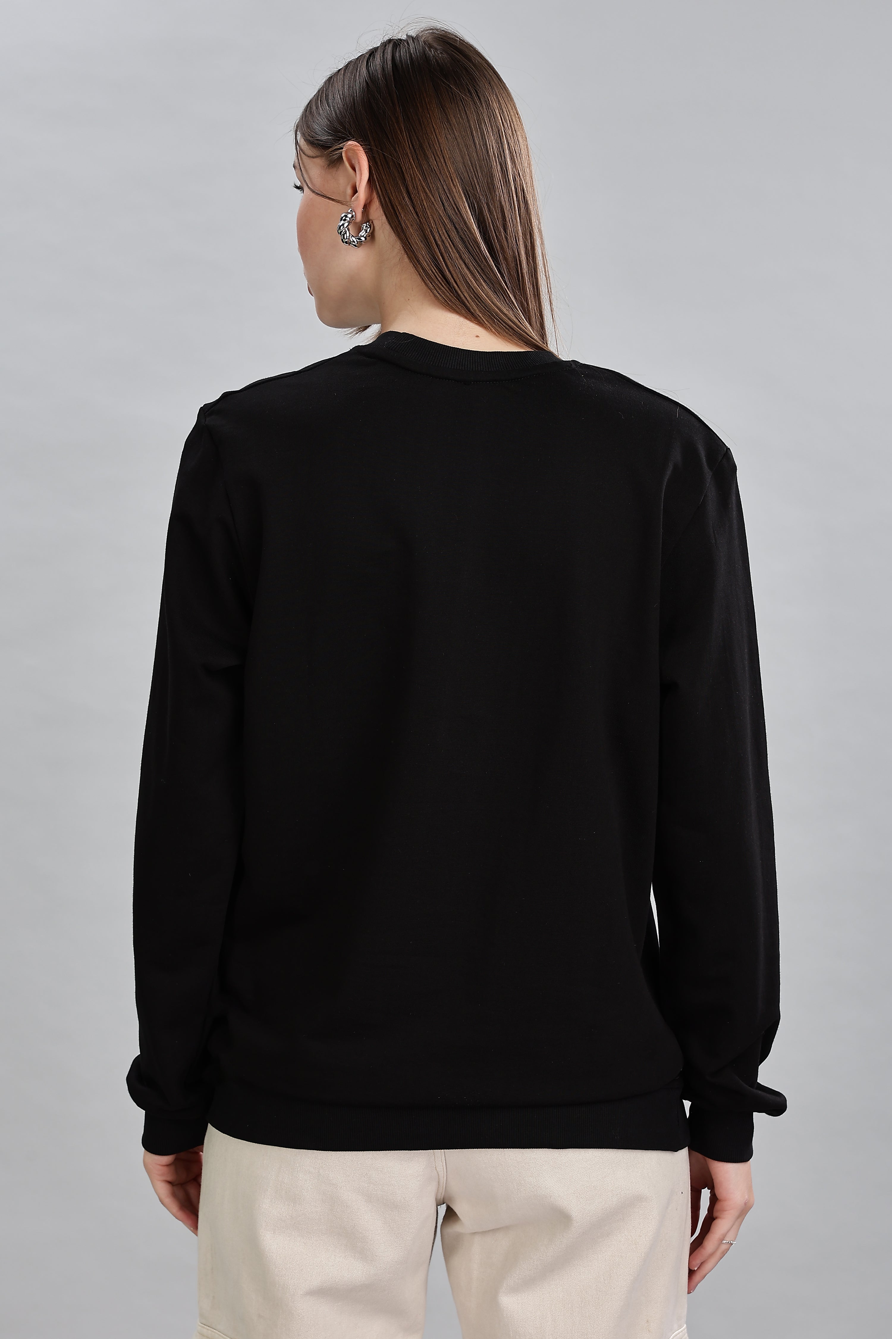 Black Cotton Women’s Sweatshirt