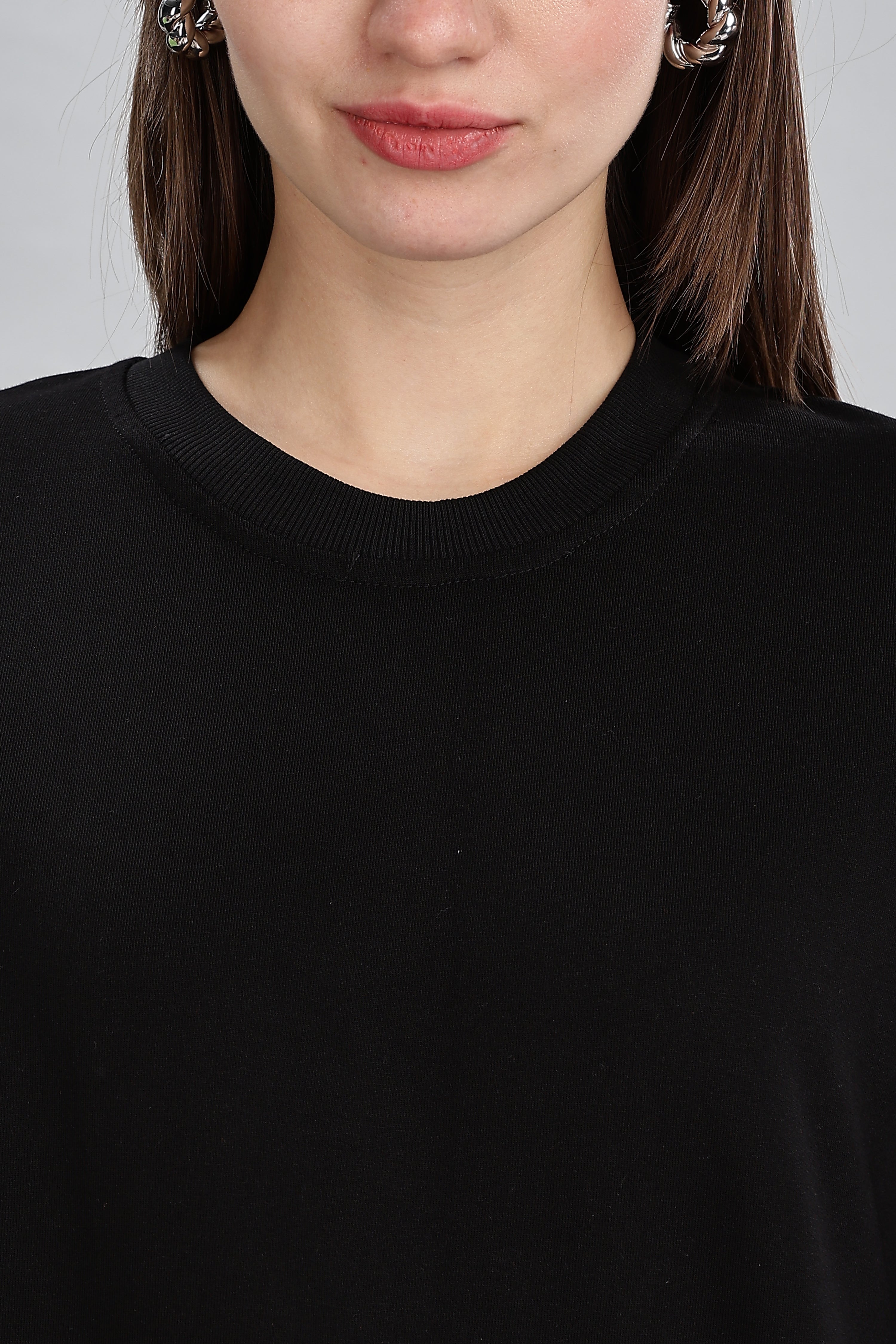 Black Cotton Women’s Sweatshirt