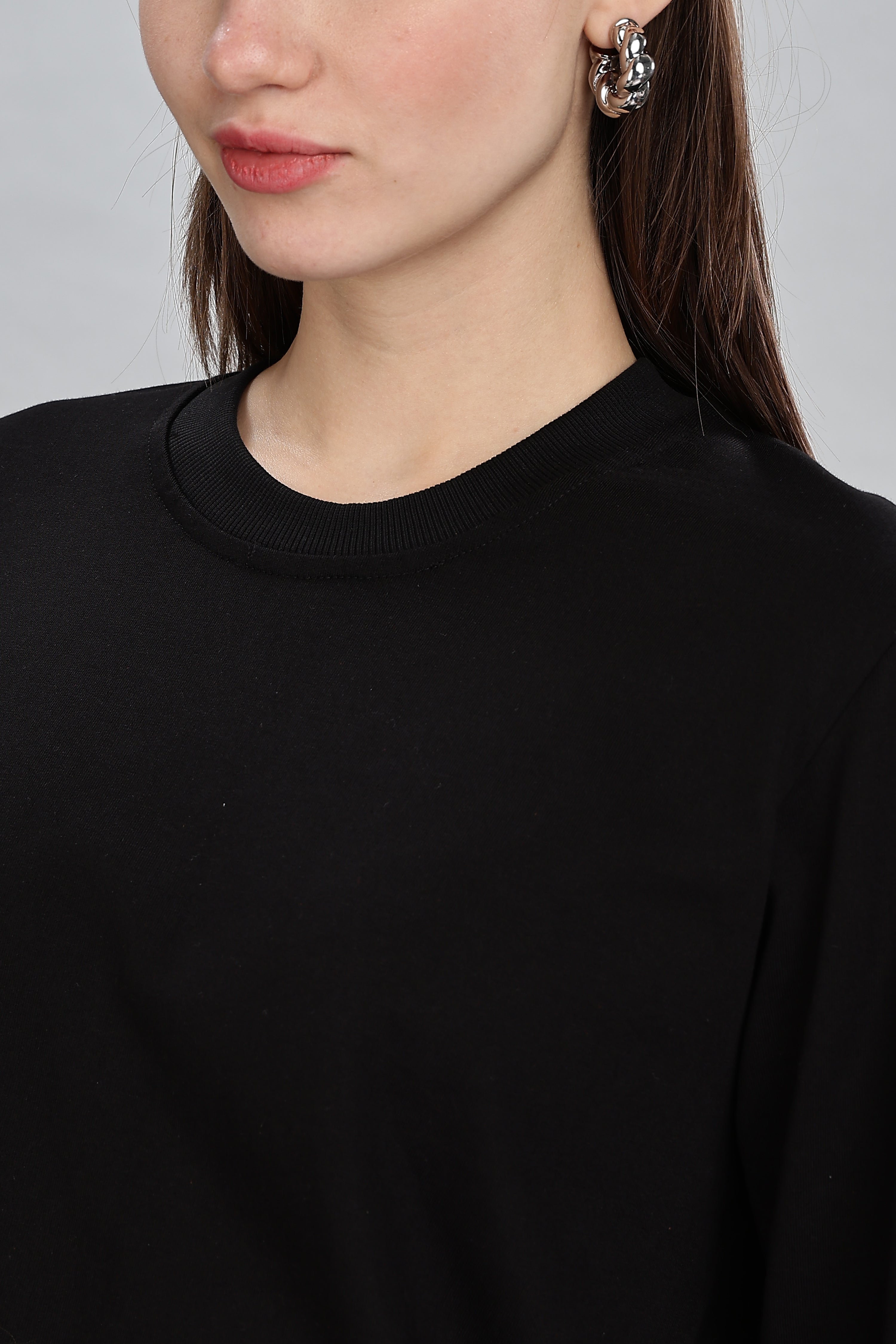 Black Cotton Women’s Sweatshirt