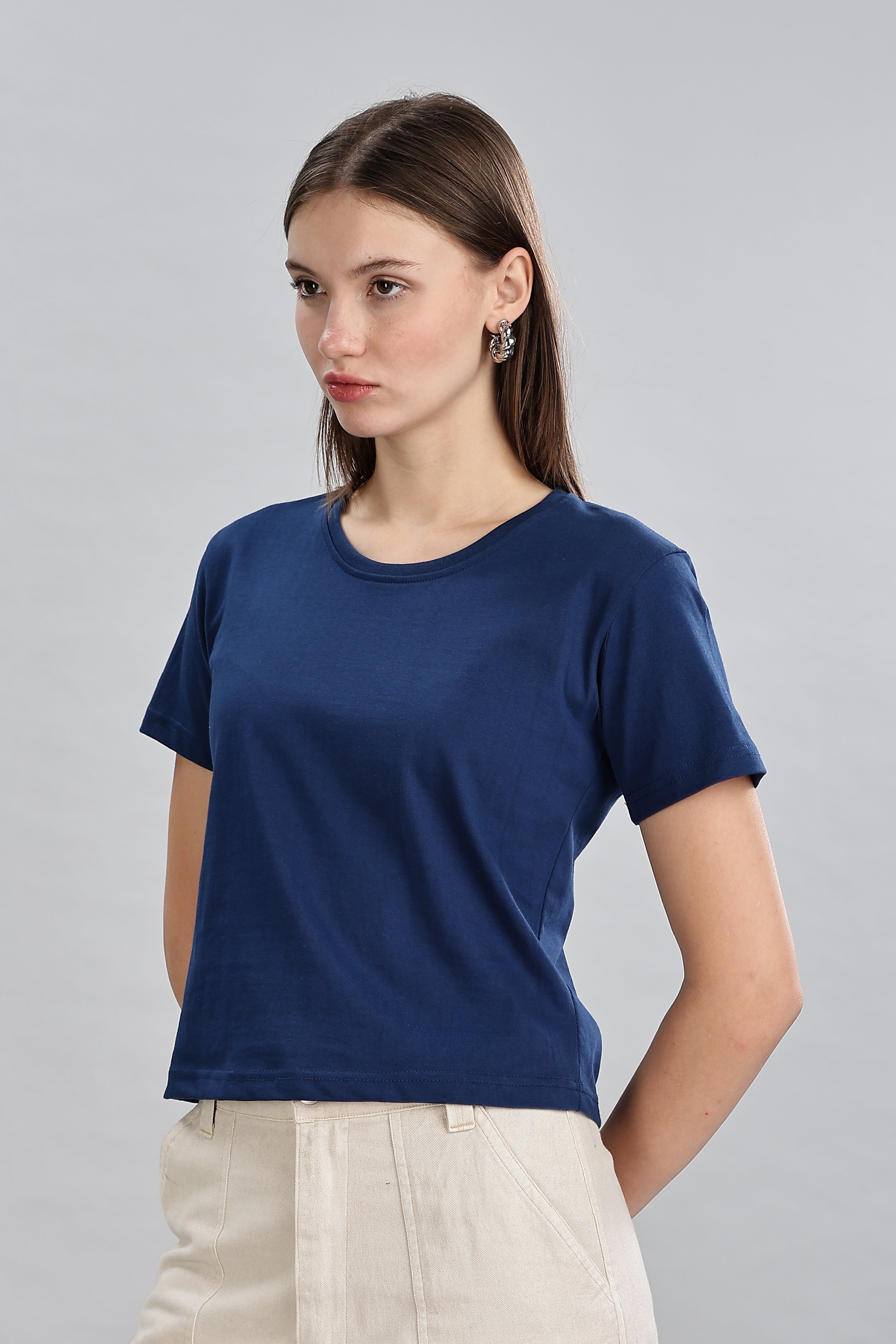 Teal Blue Crop Top