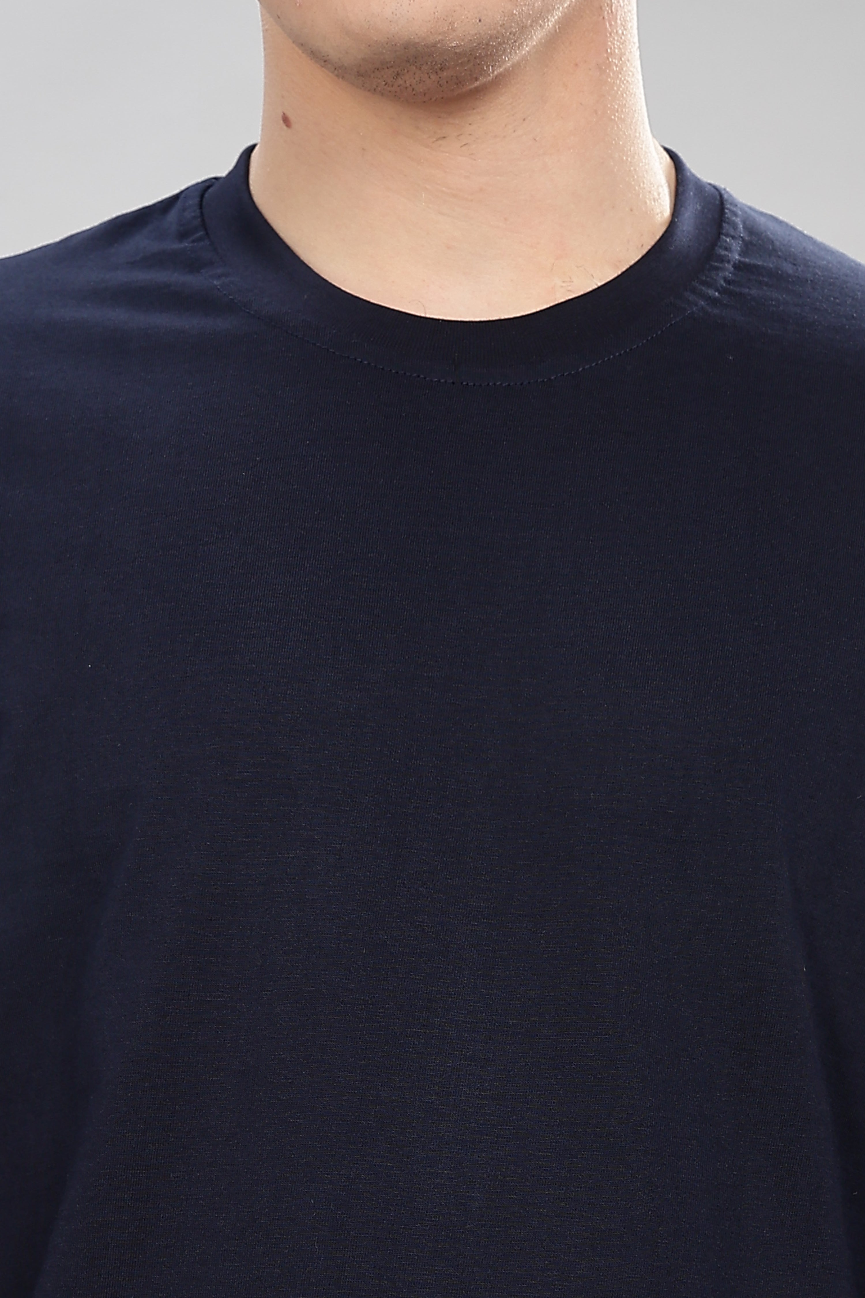 Navy Blue Long Sleeve Crew Neck T-Shirt
