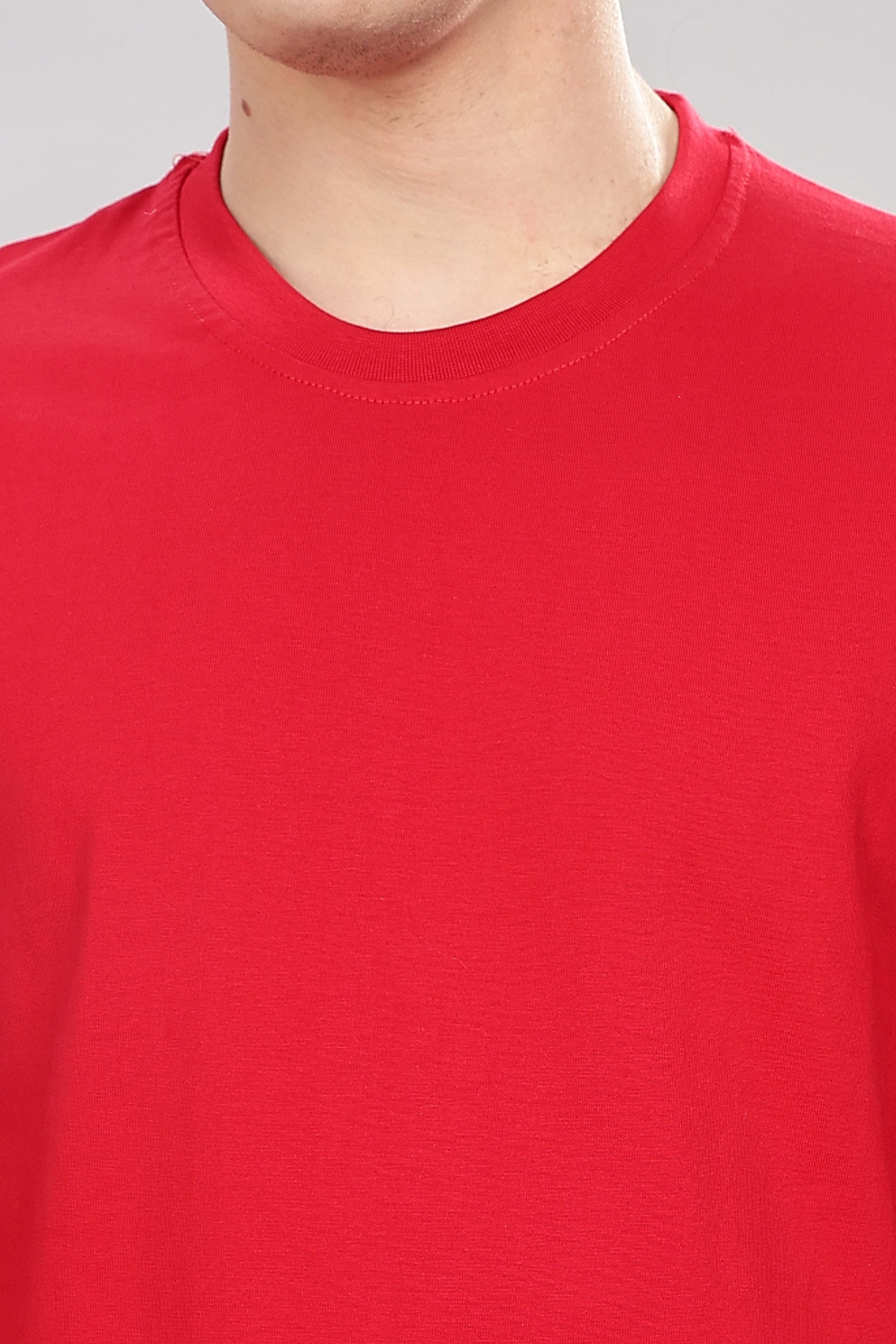 Classic Red Long Sleeve Crew Neck T-Shirt