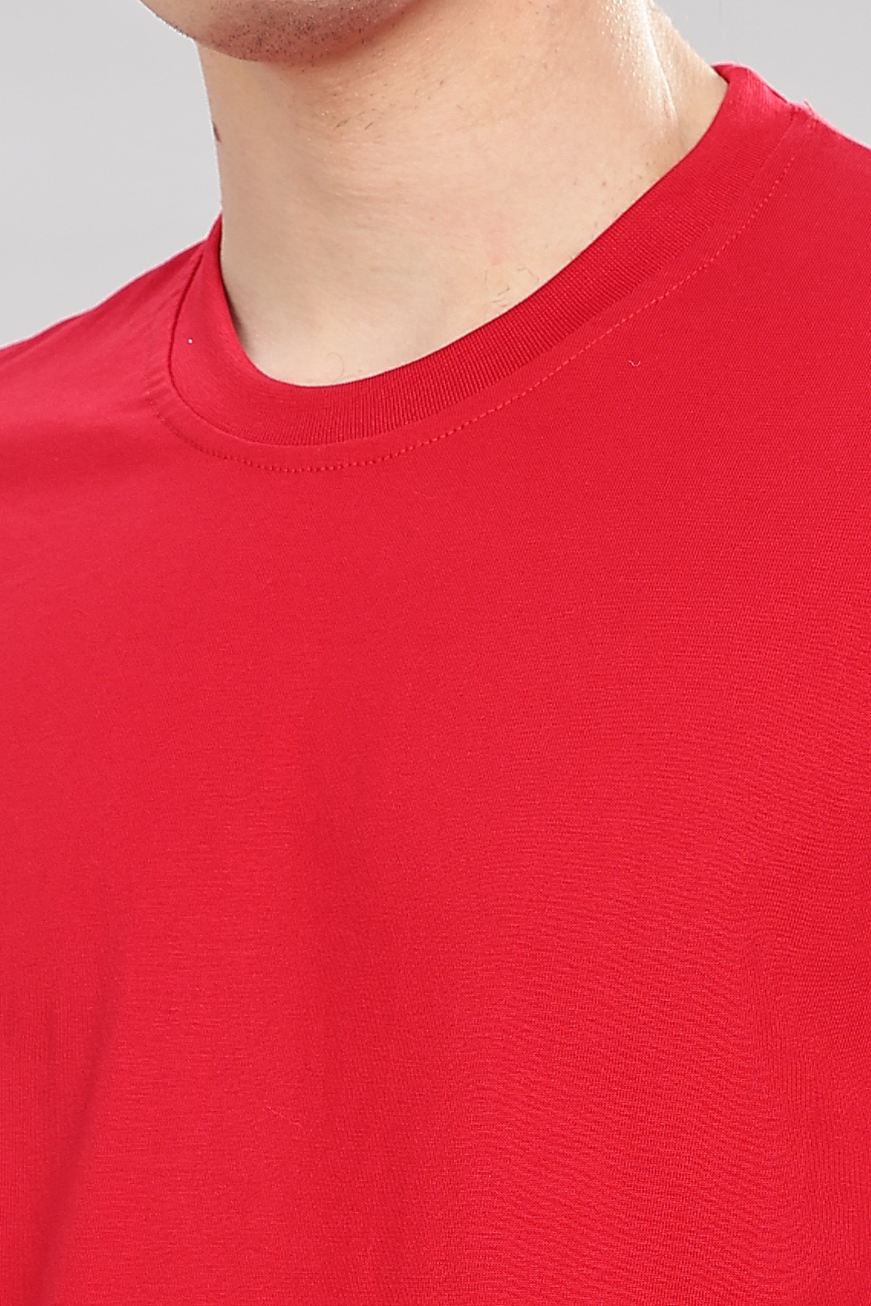 Classic Red Long Sleeve Crew Neck T-Shirt