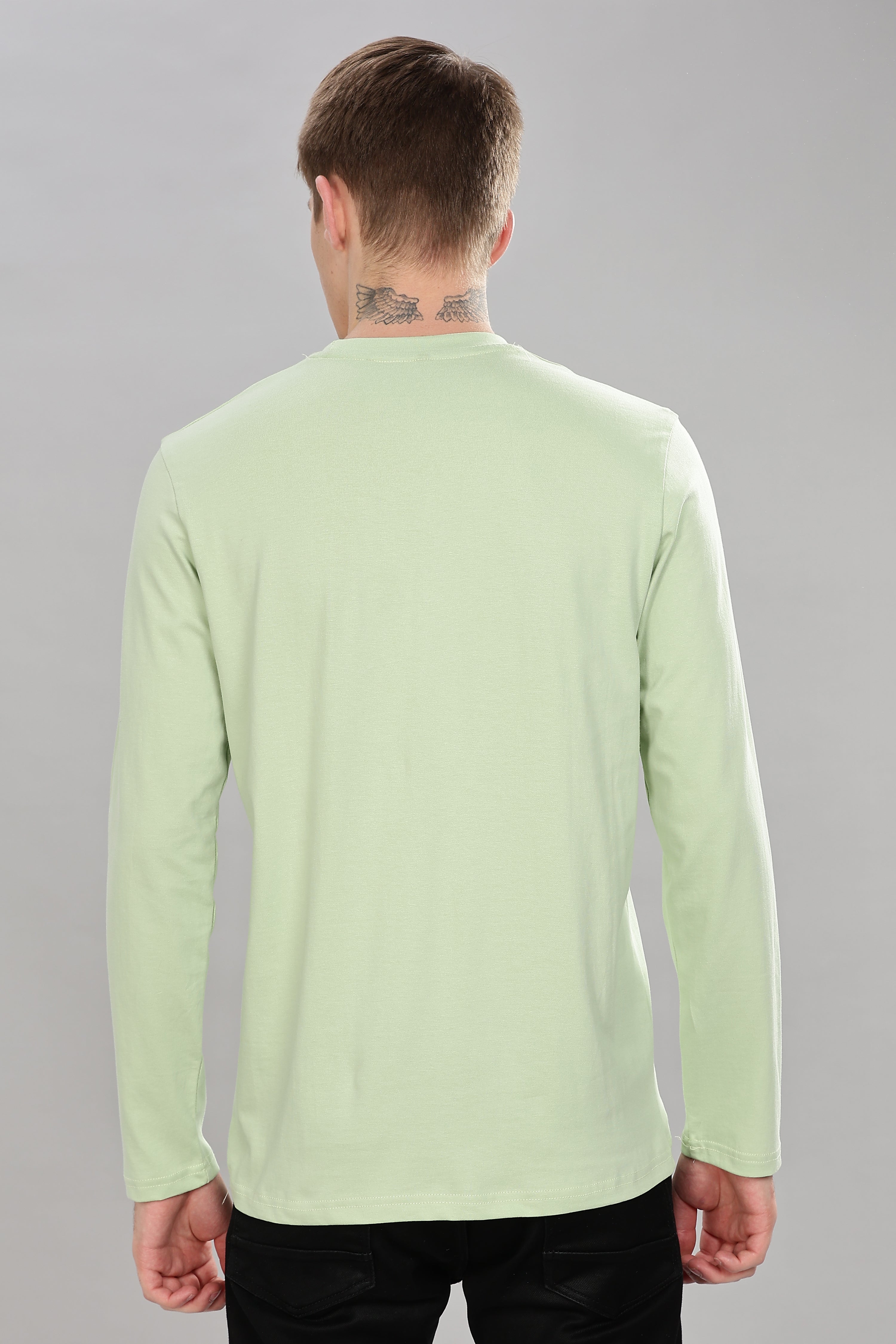 Seafoam Green Long Sleeve Crew Neck T-Shirt
