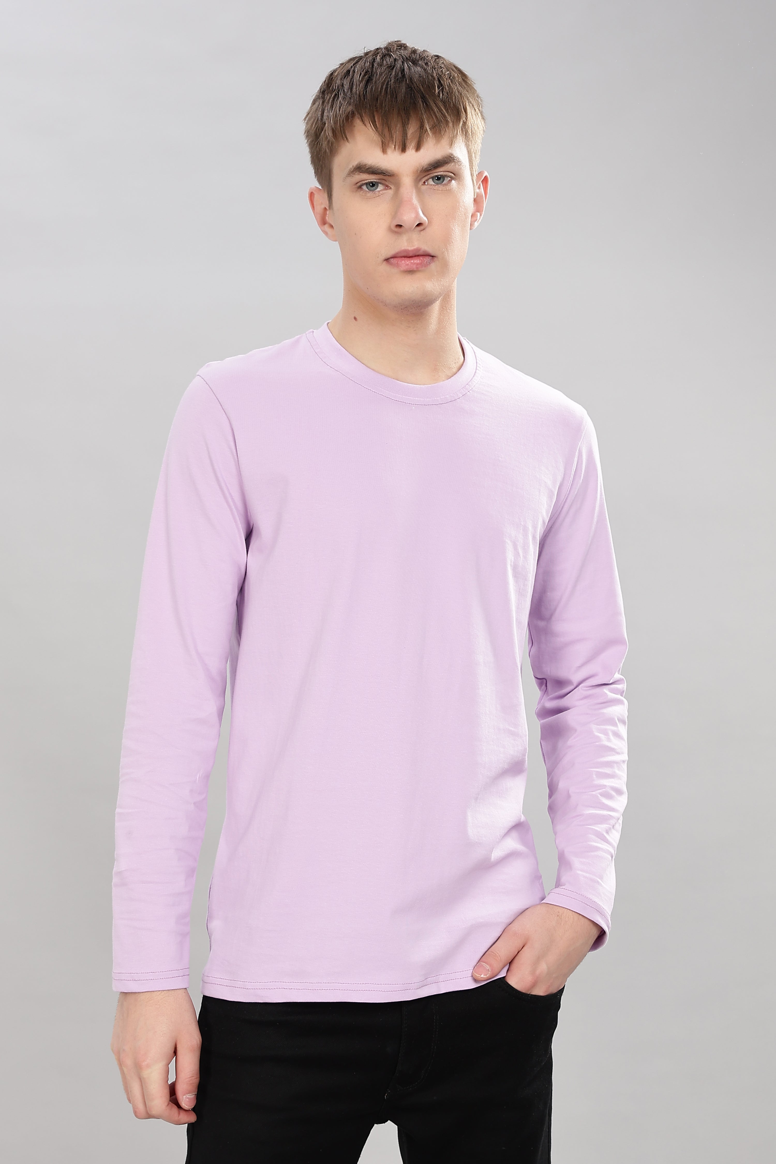 Thistle Purple Long Sleeve Crew Neck T-Shirt