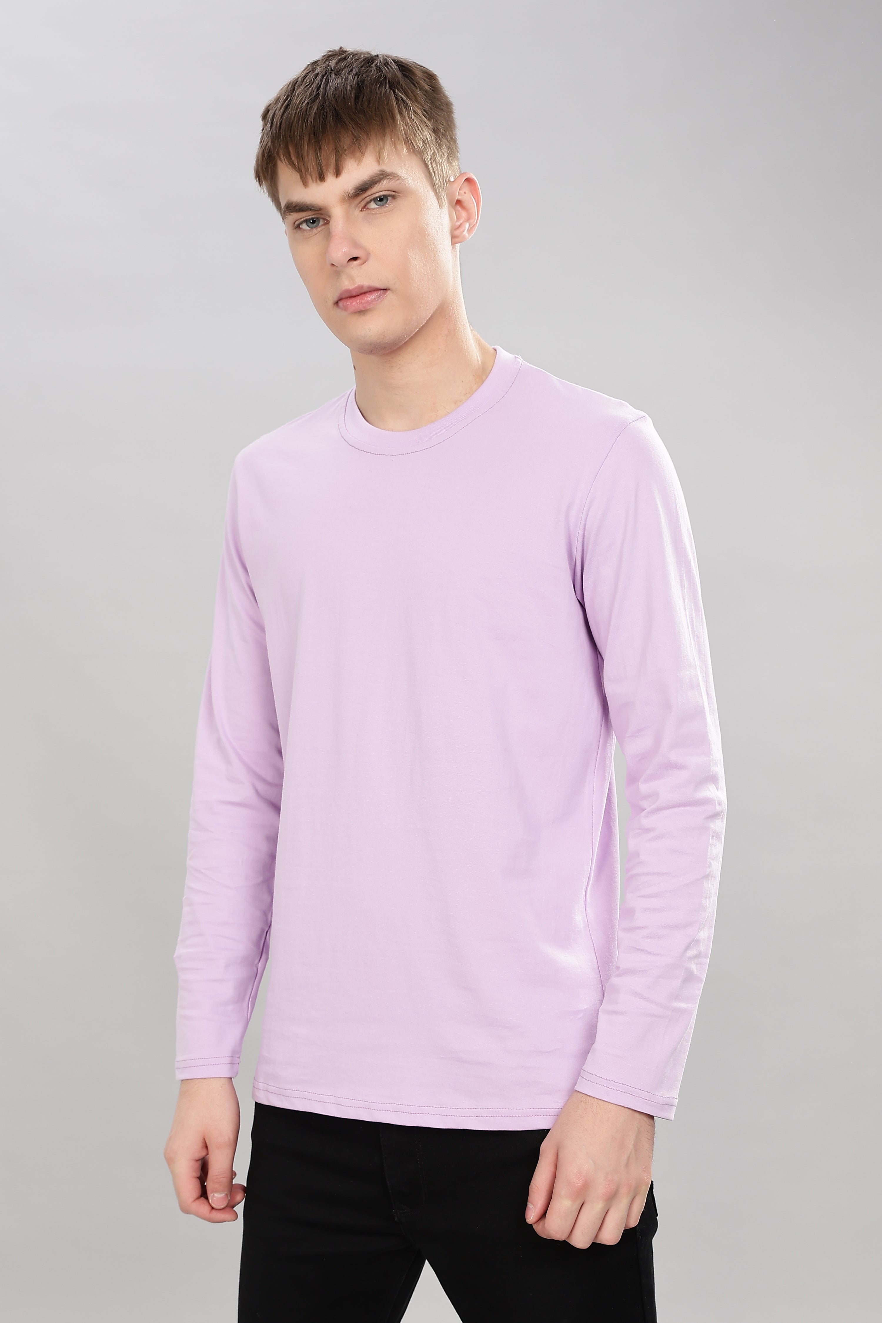 Thistle Purple Long Sleeve Crew Neck T-Shirt