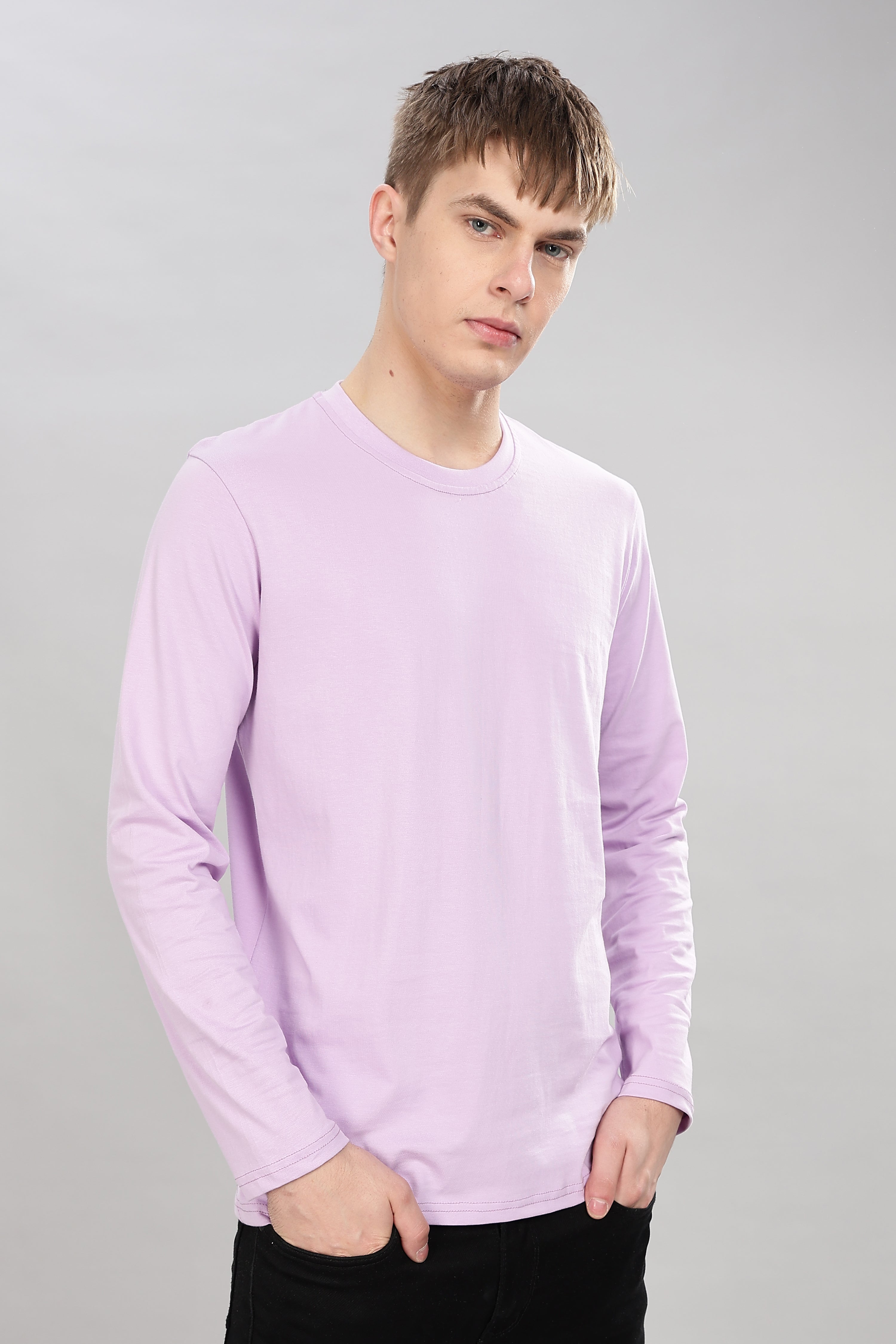 Thistle Purple Long Sleeve Crew Neck T-Shirt