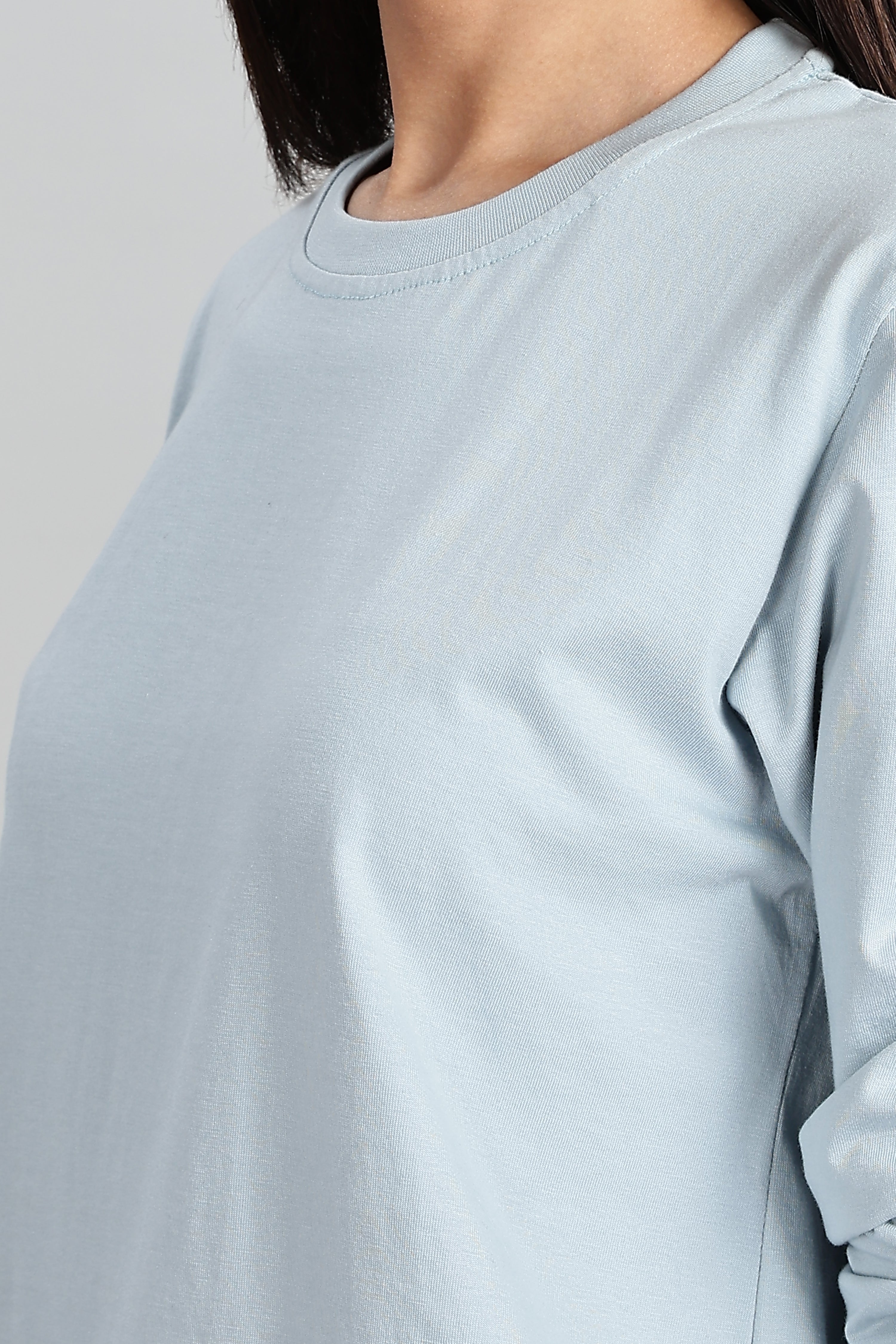 Pigeon Blue Full Sleeve Rounded Neck
