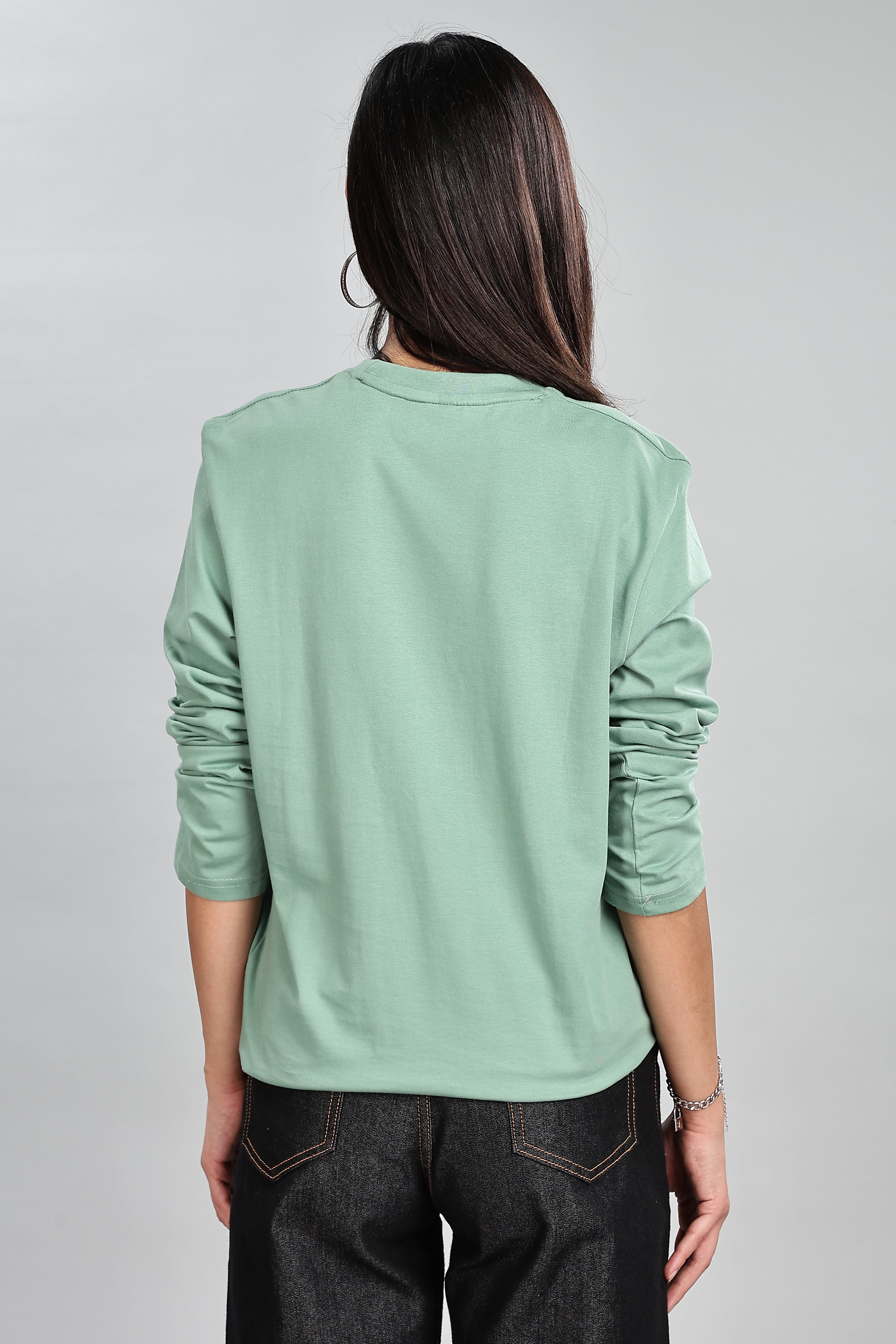 Pistachio Long Sleeve Crew Neck T-Shirt