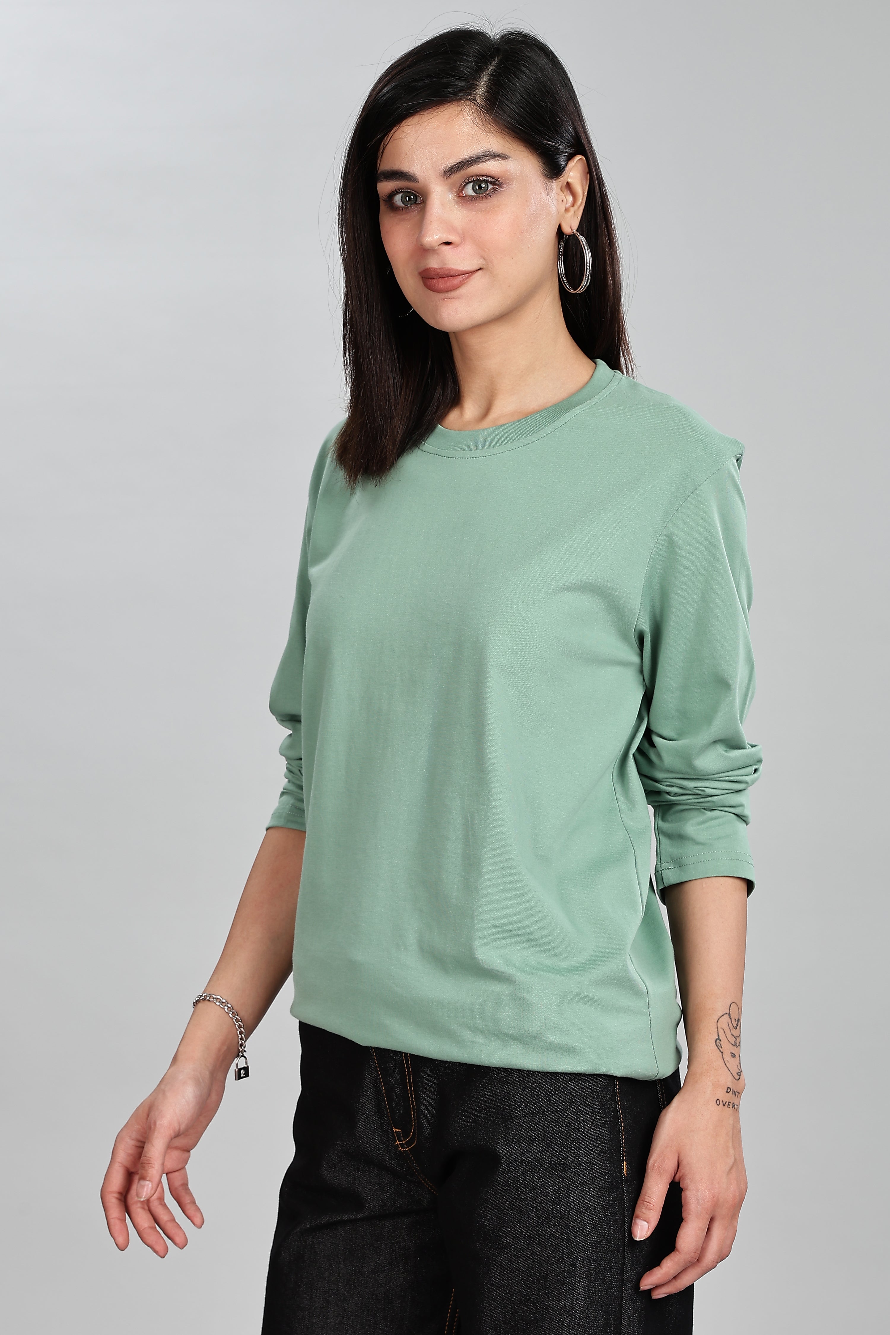 Pistachio Long Sleeve Crew Neck T-Shirt