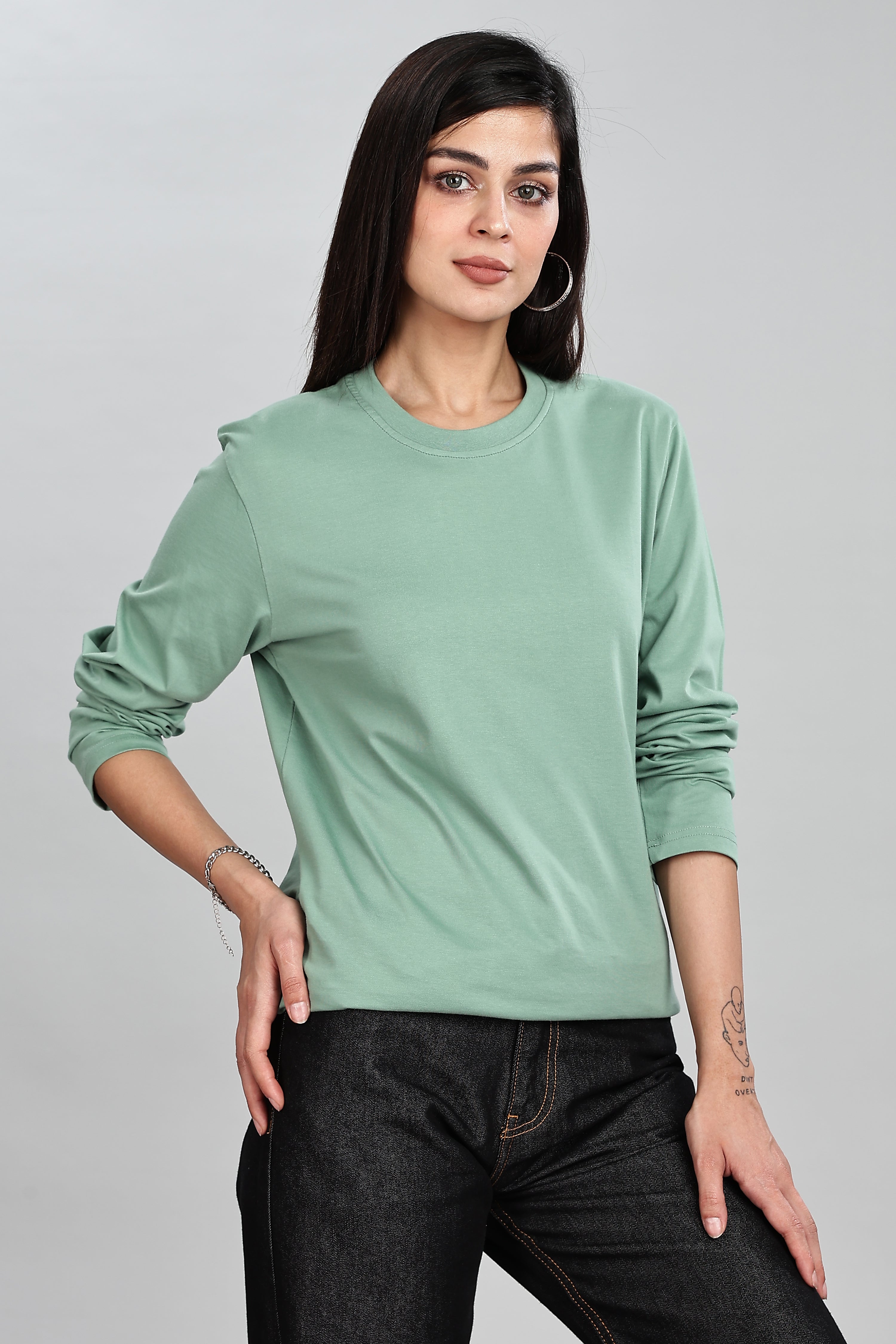 Pistachio Long Sleeve Crew Neck T-Shirt