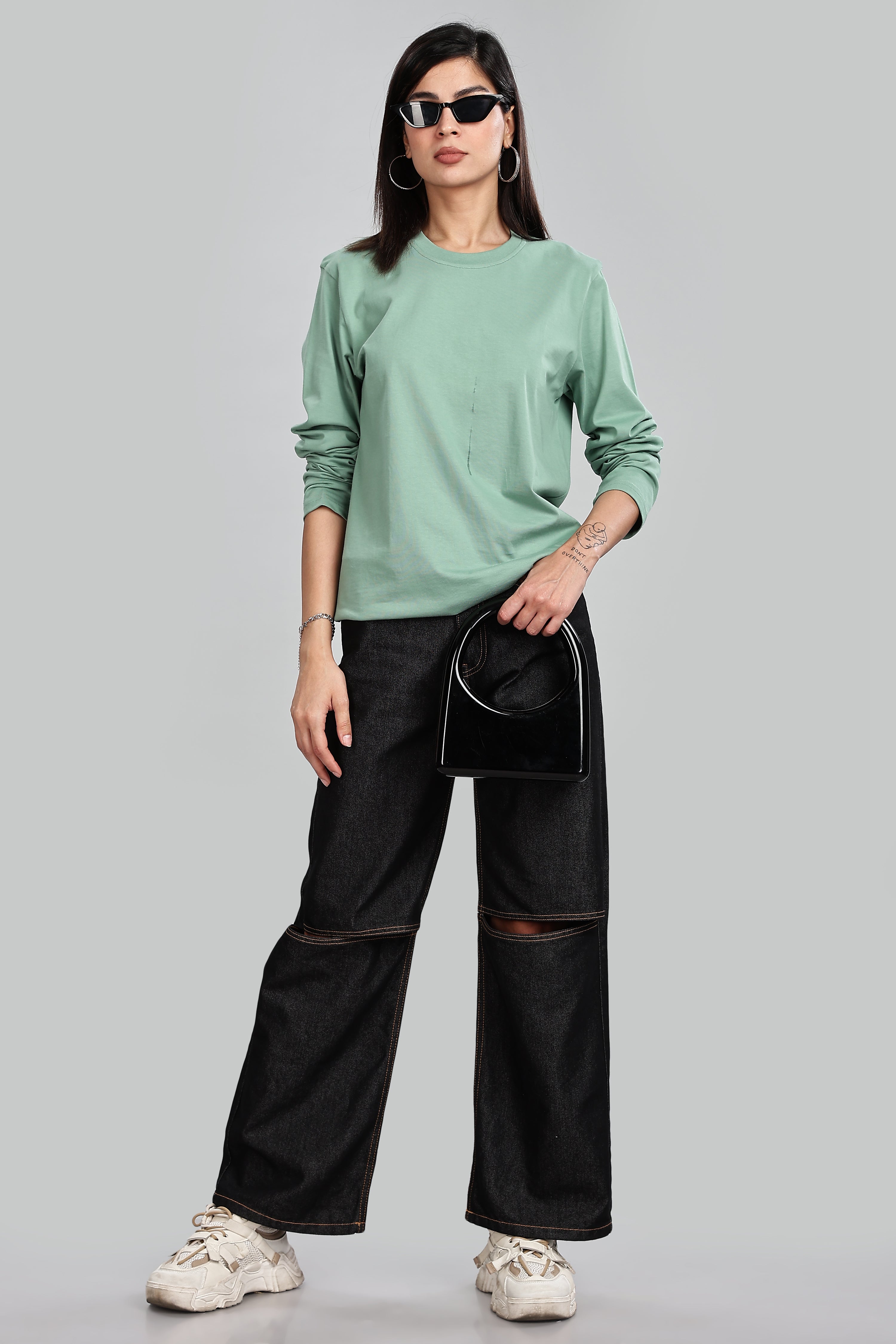 Pistachio Long Sleeve Crew Neck T-Shirt