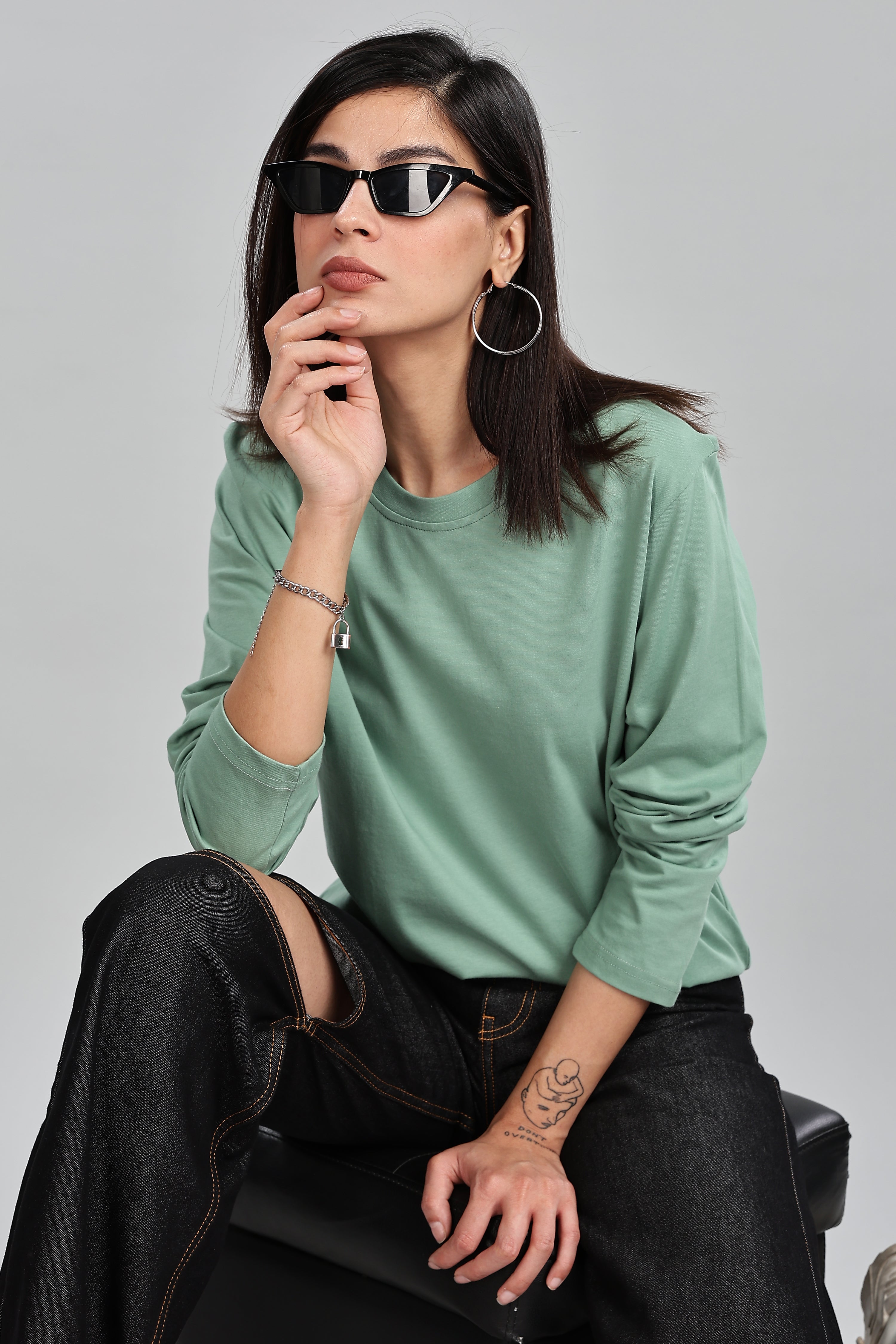 Pistachio Long Sleeve Crew Neck T-Shirt