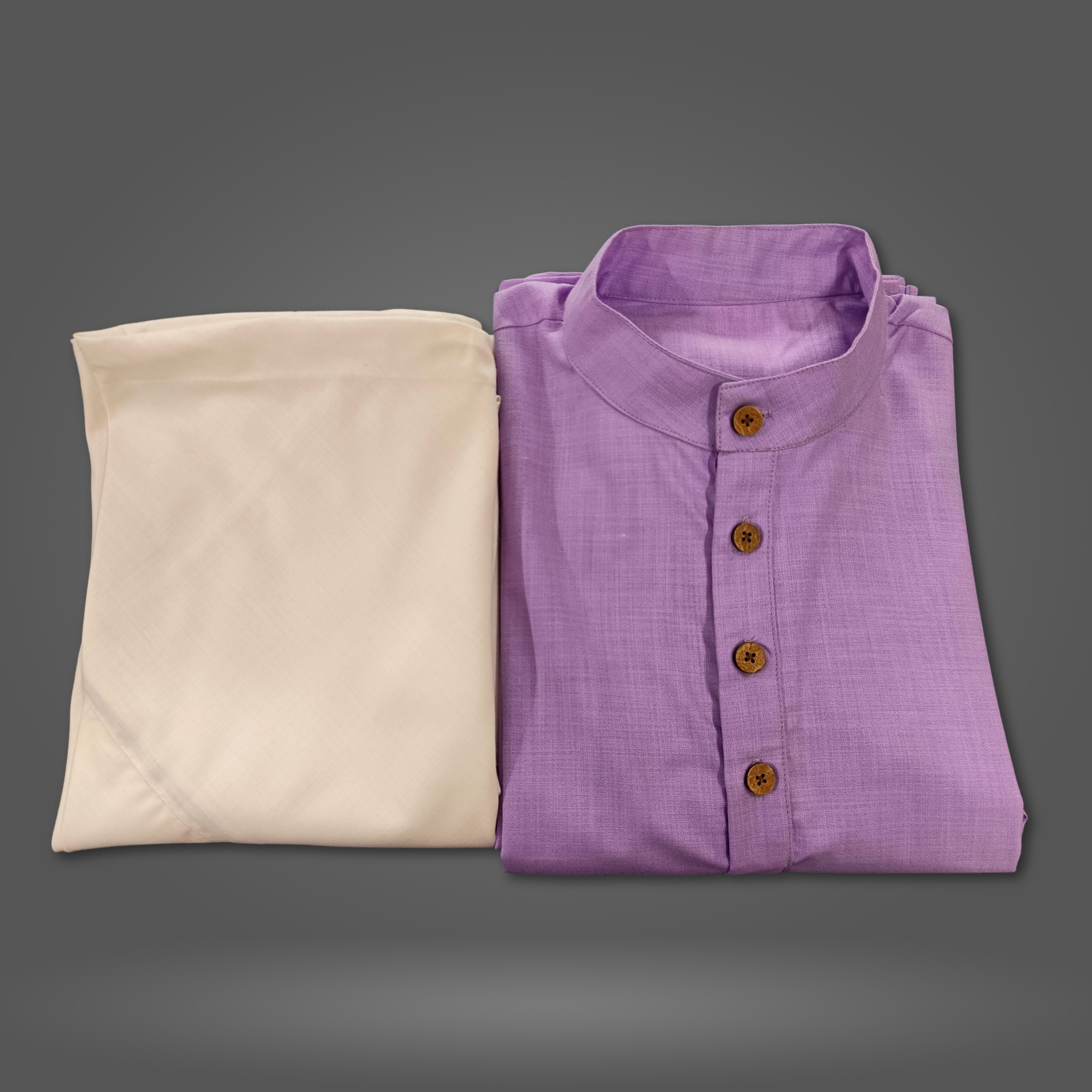 Lilac Premium Cotton Kurta Pajama
