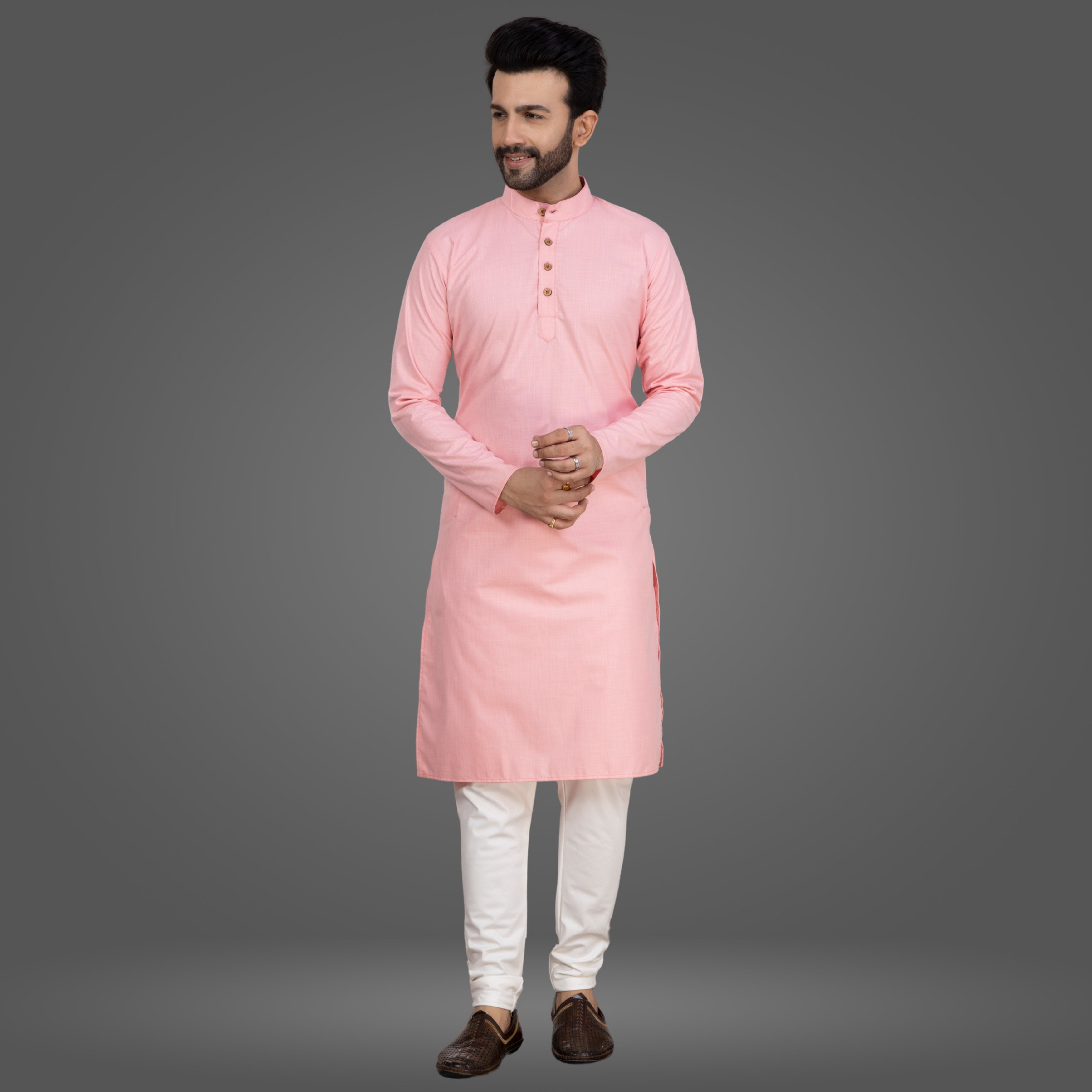 Bubblegum Pink Premium Cotton Kurta Pajama
