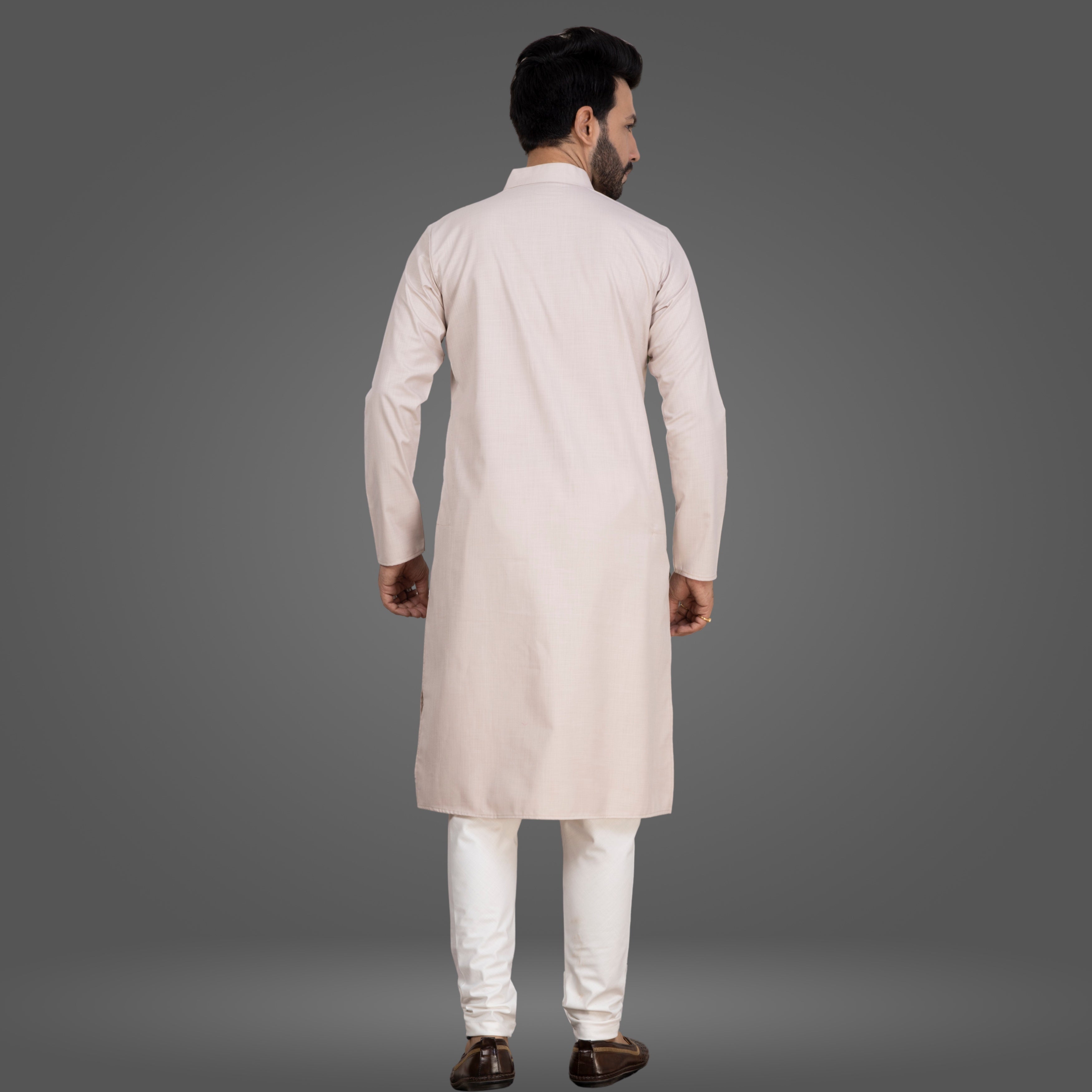 Nude Pink Premium Cotton Kurta Pajama