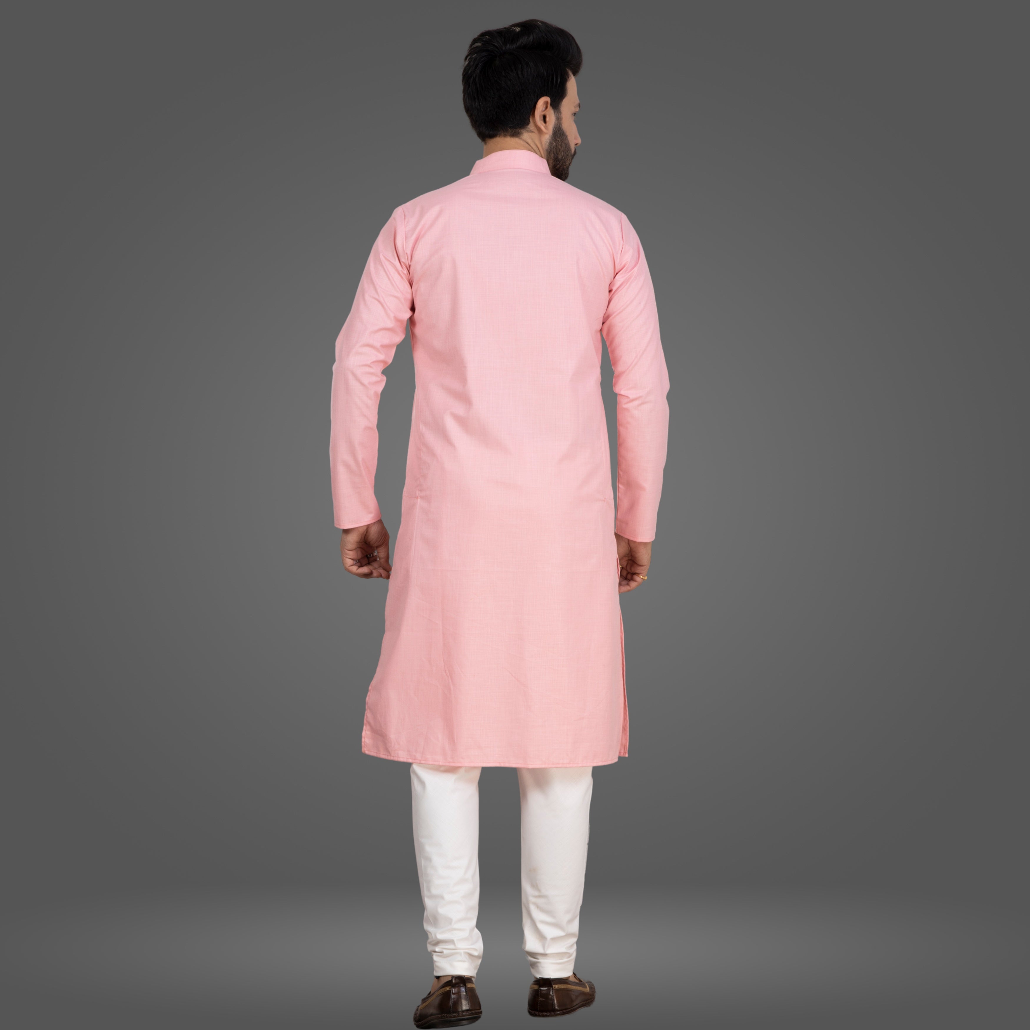 Bubblegum Pink Premium Cotton Kurta Pajama