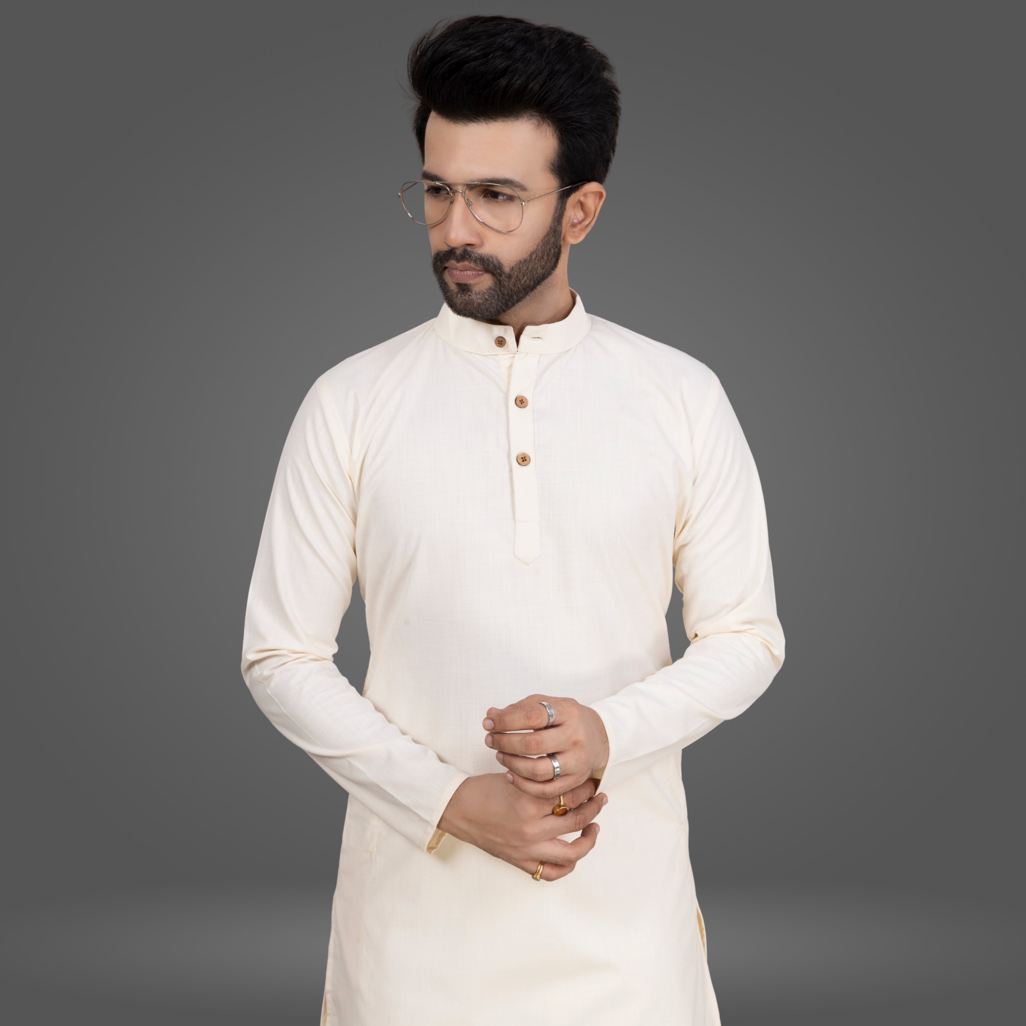 Cream Beige Premium Cotton Kurta Pajama
