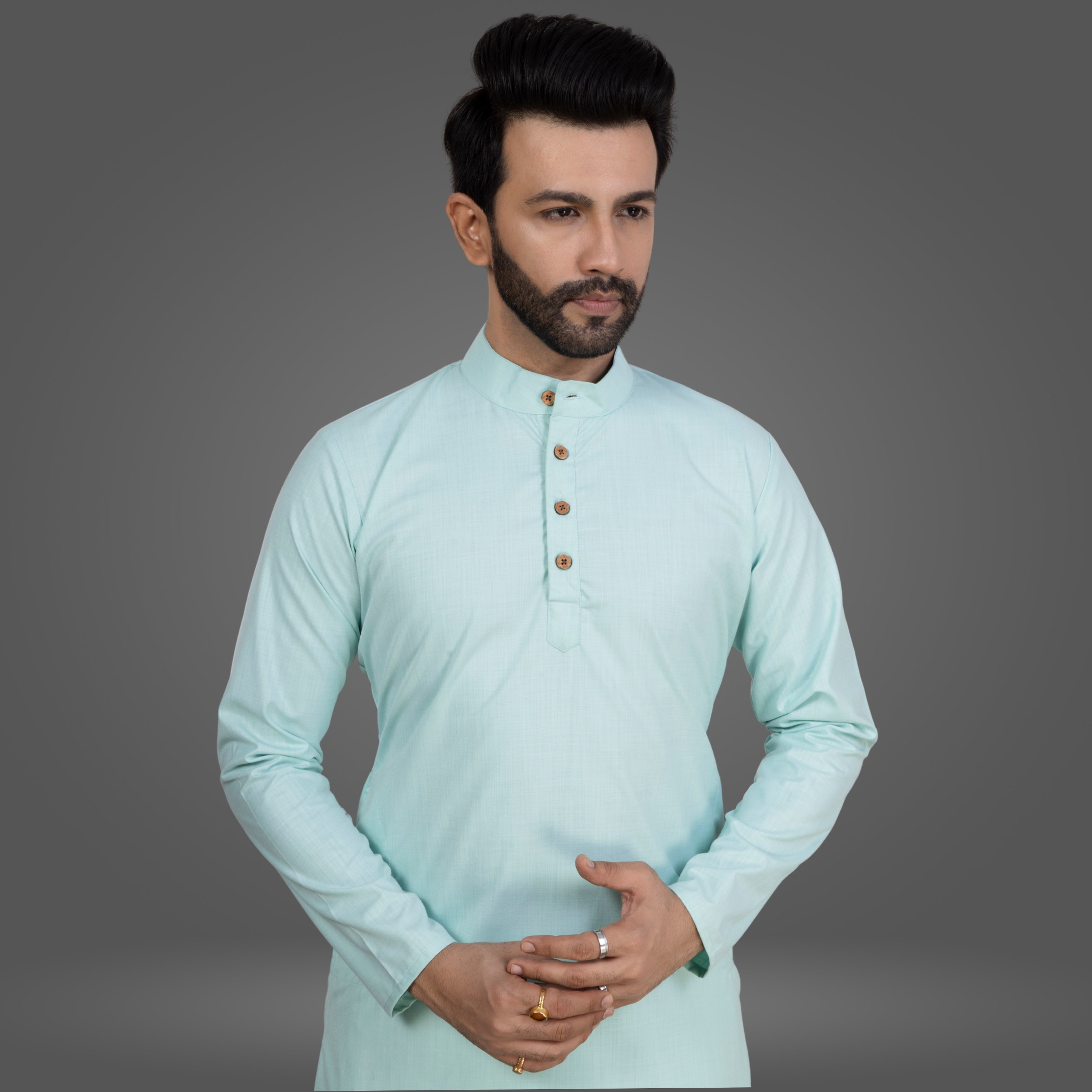Mint green Premium Cotton Kurta Pajama