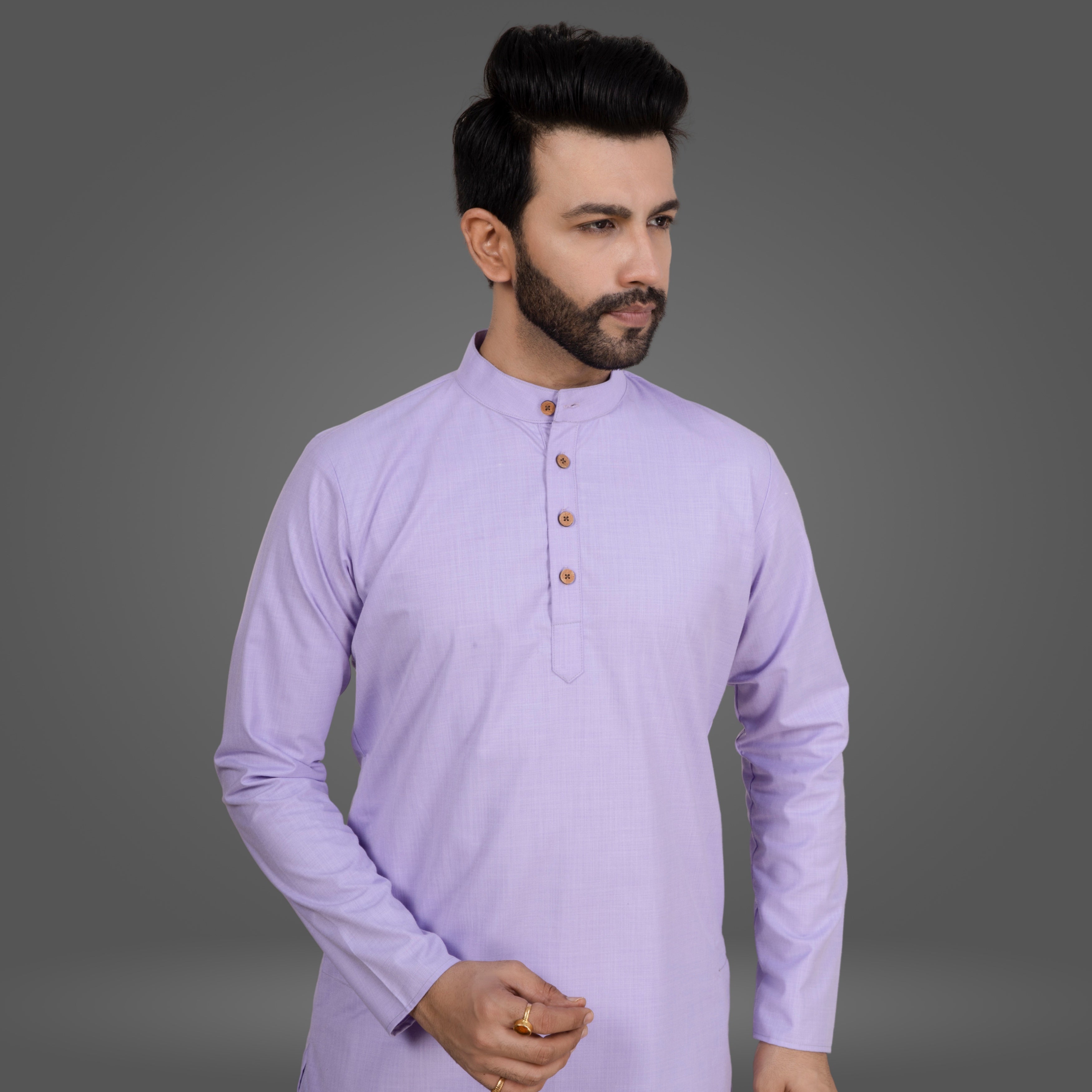Lilac Premium Cotton Kurta Pajama