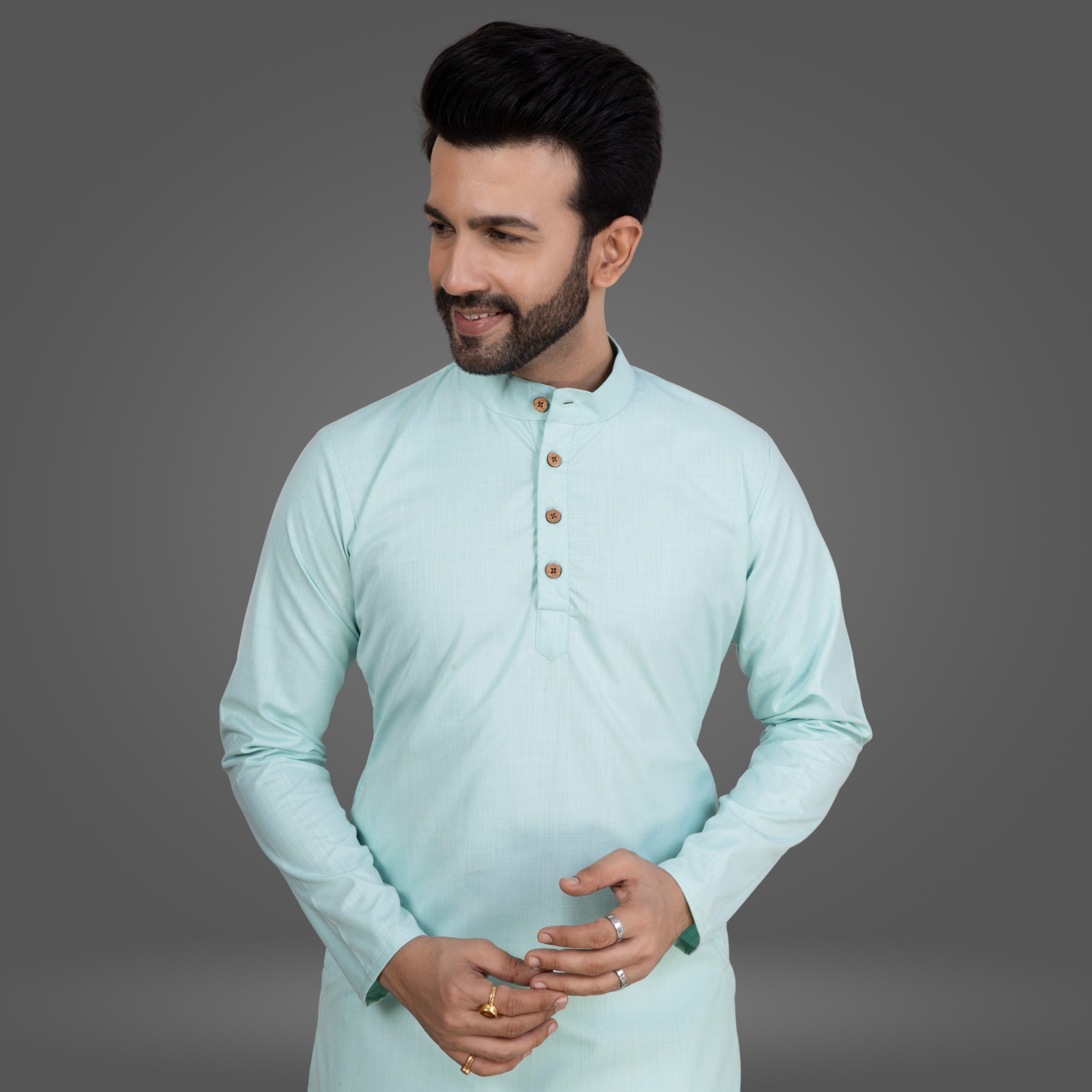 Mint green Premium Cotton Kurta Pajama