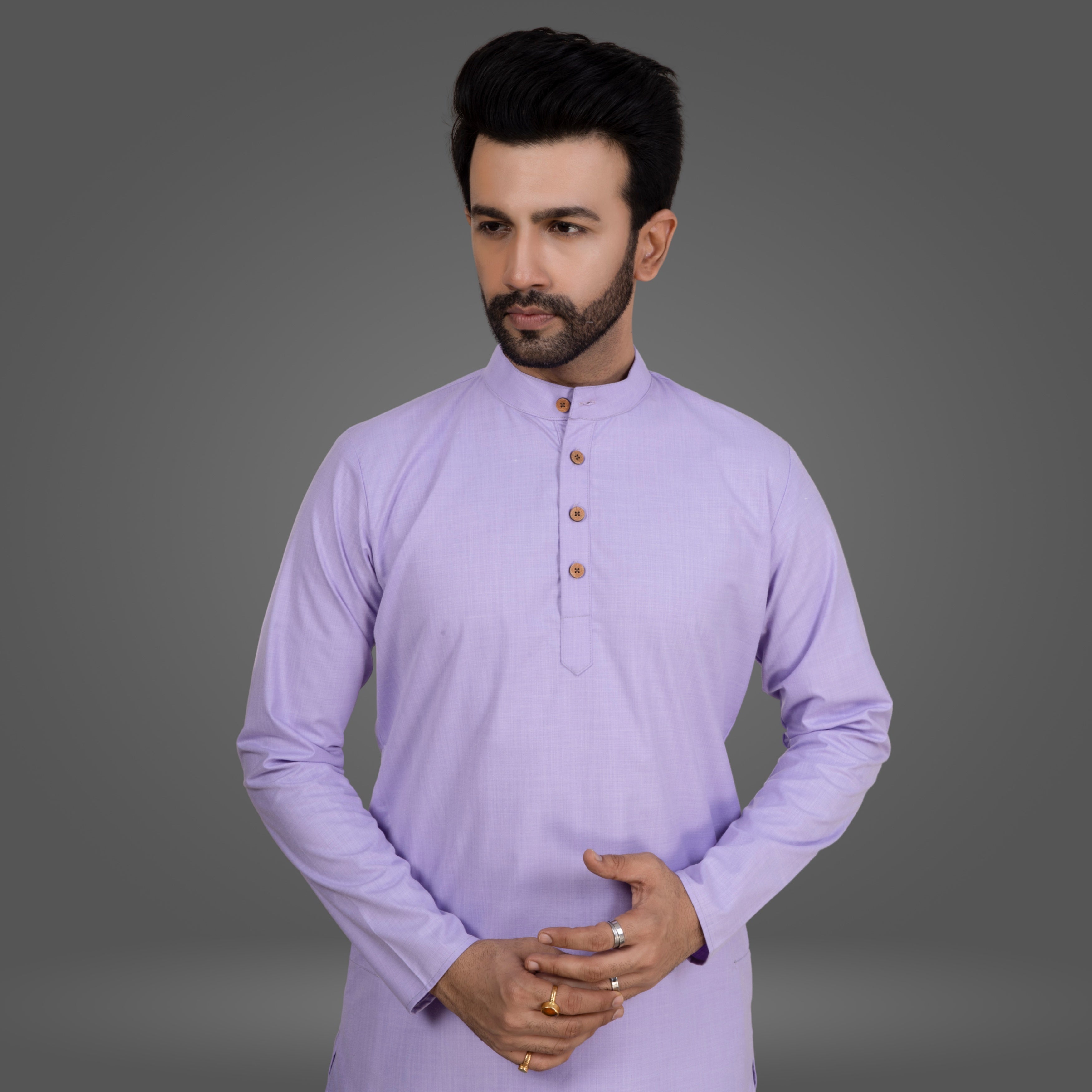 Lilac Premium Cotton Kurta Pajama