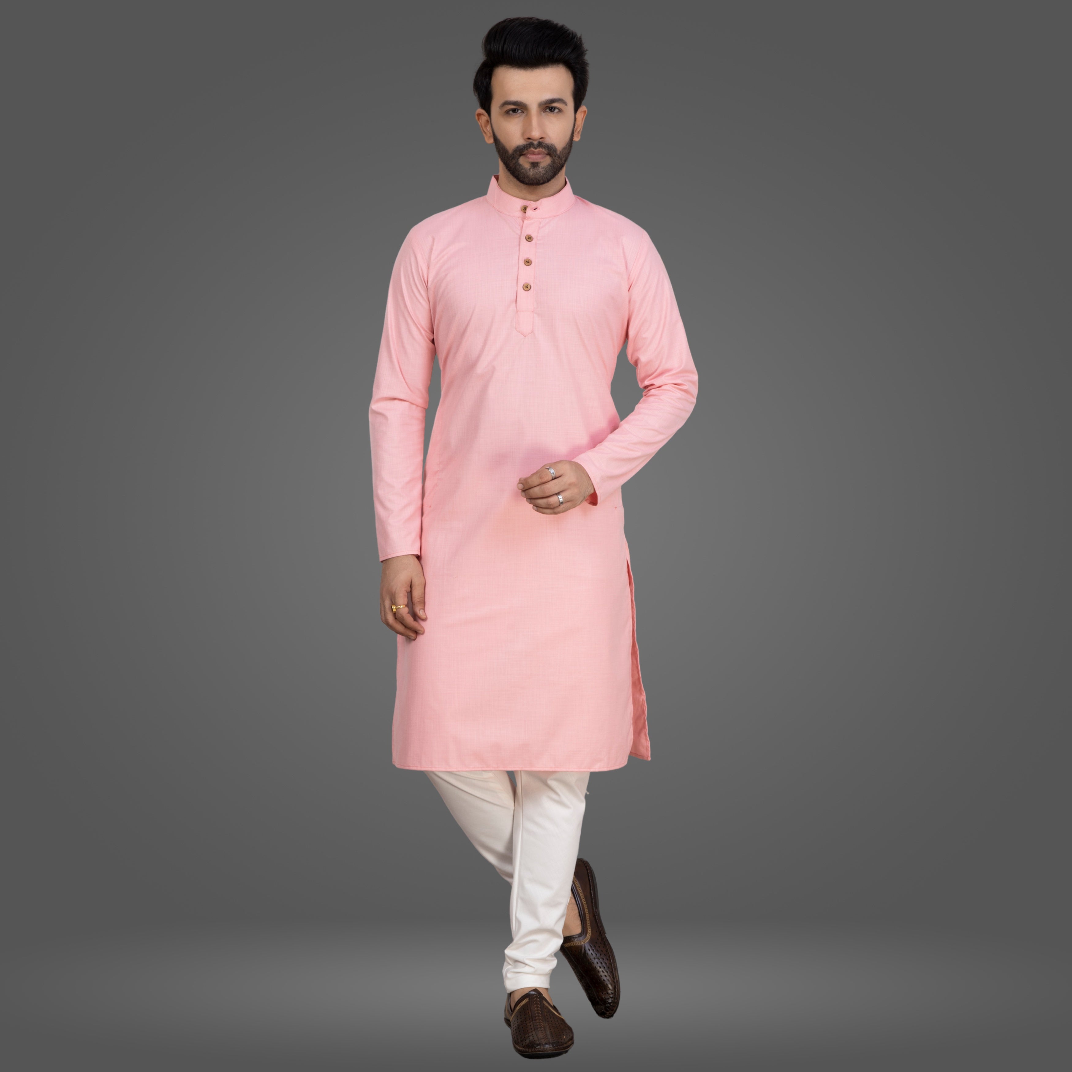 Bubblegum Pink Premium Cotton Kurta Pajama