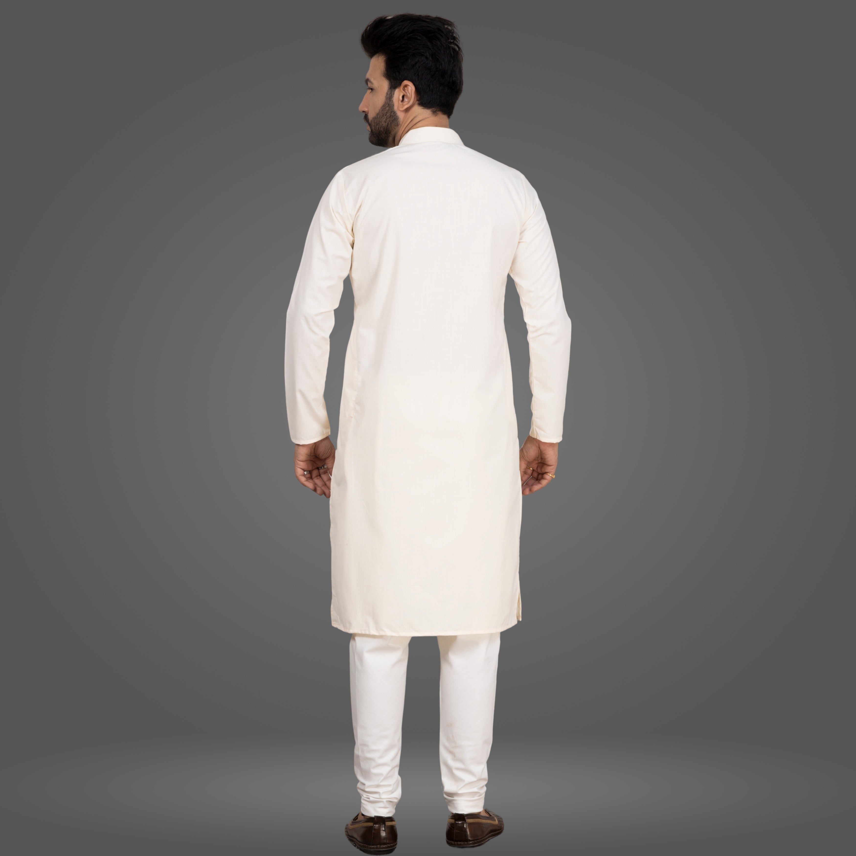 Cream Beige Premium Cotton Kurta Pajama