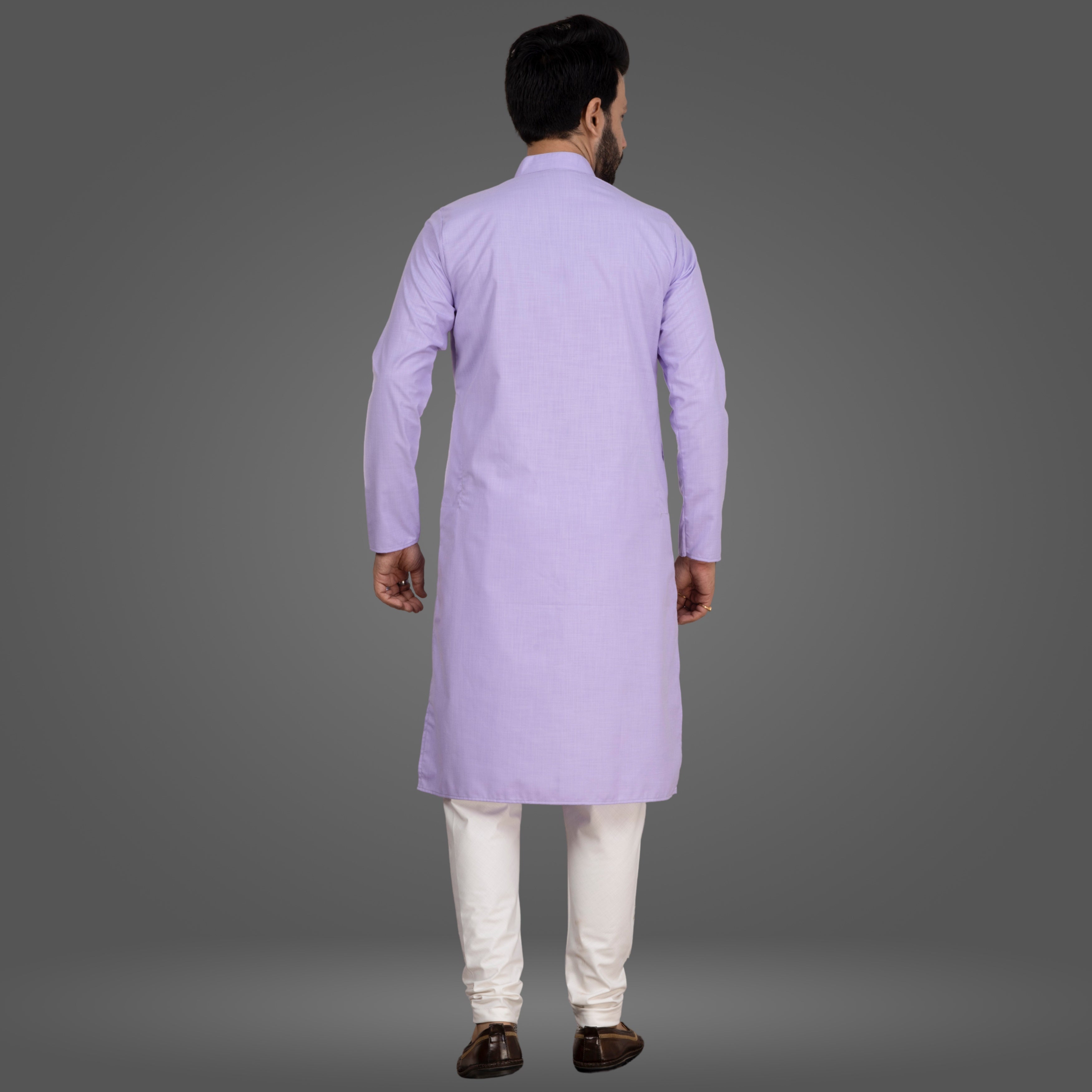 Lilac Premium Cotton Kurta Pajama