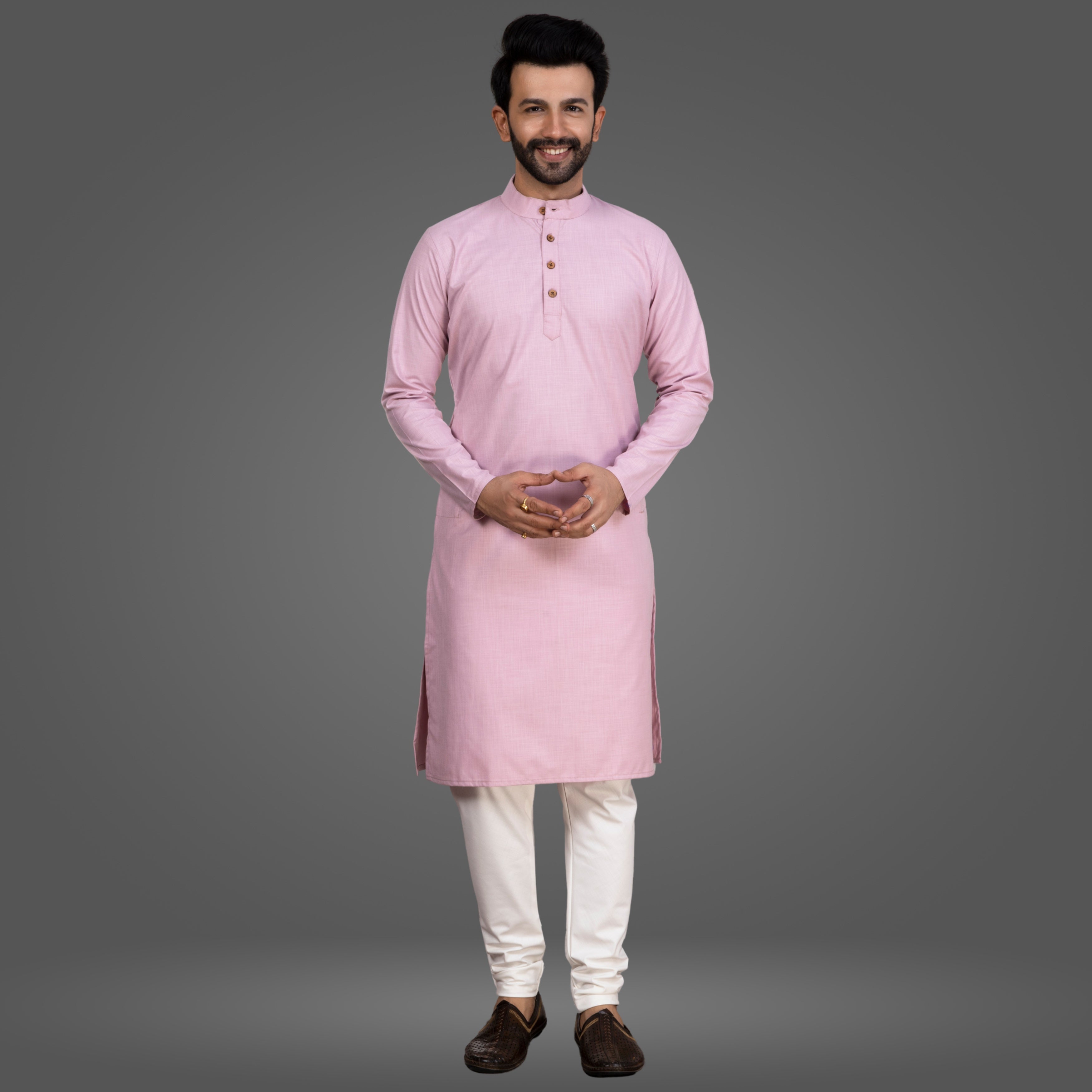 Onion pink Premium Cotton Kurta Pajama